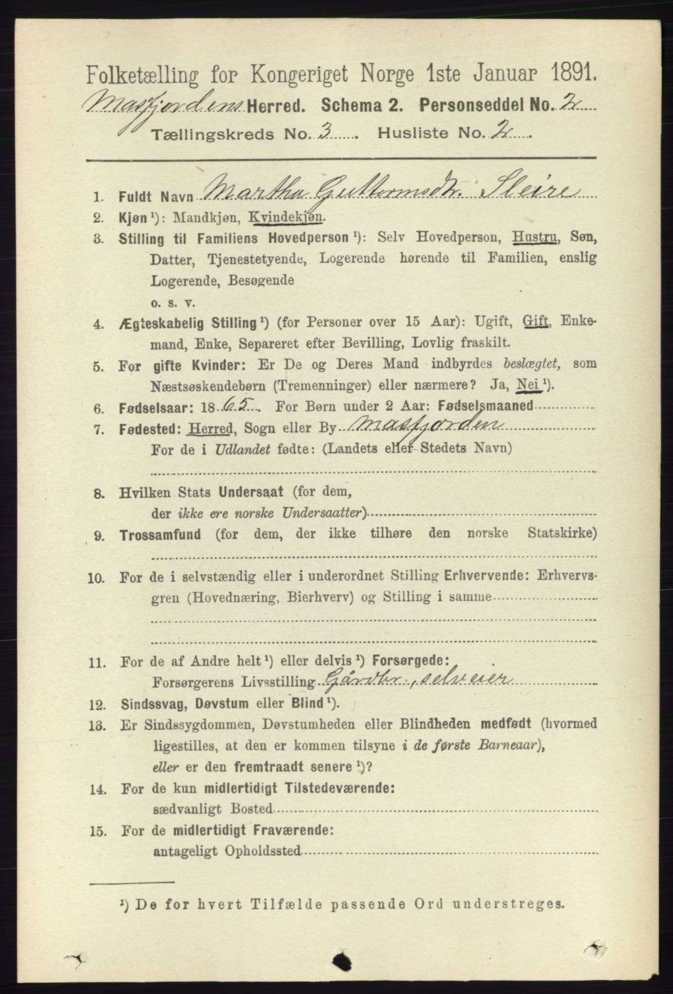 RA, Folketelling 1891 for 1266 Masfjorden herred, 1891, s. 532