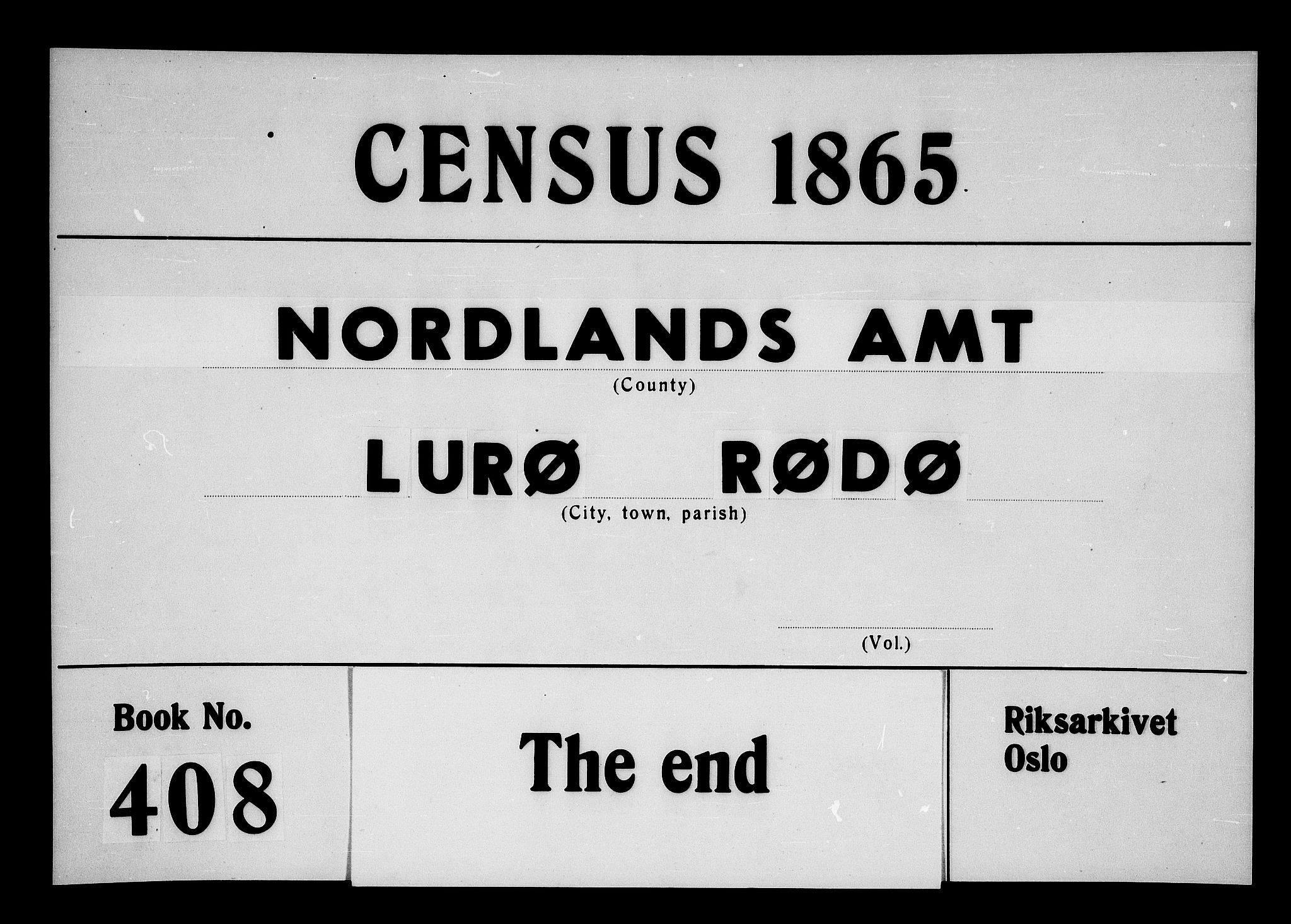 RA, Folketelling 1865 for 1836P Rødøy prestegjeld, 1865, s. 164