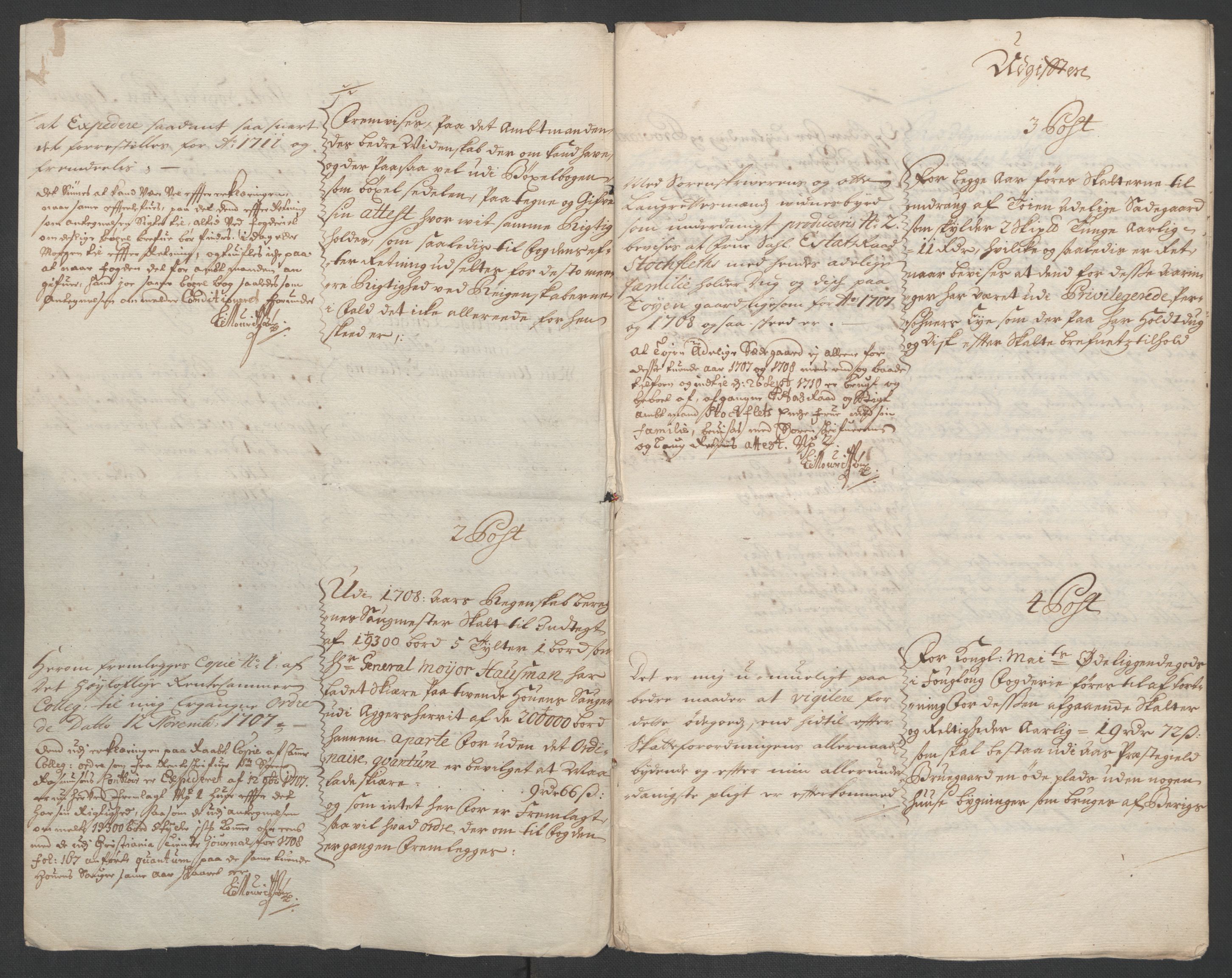 Rentekammeret inntil 1814, Reviderte regnskaper, Fogderegnskap, AV/RA-EA-4092/R10/L0447: Fogderegnskap Aker og Follo, 1707-1709, s. 381