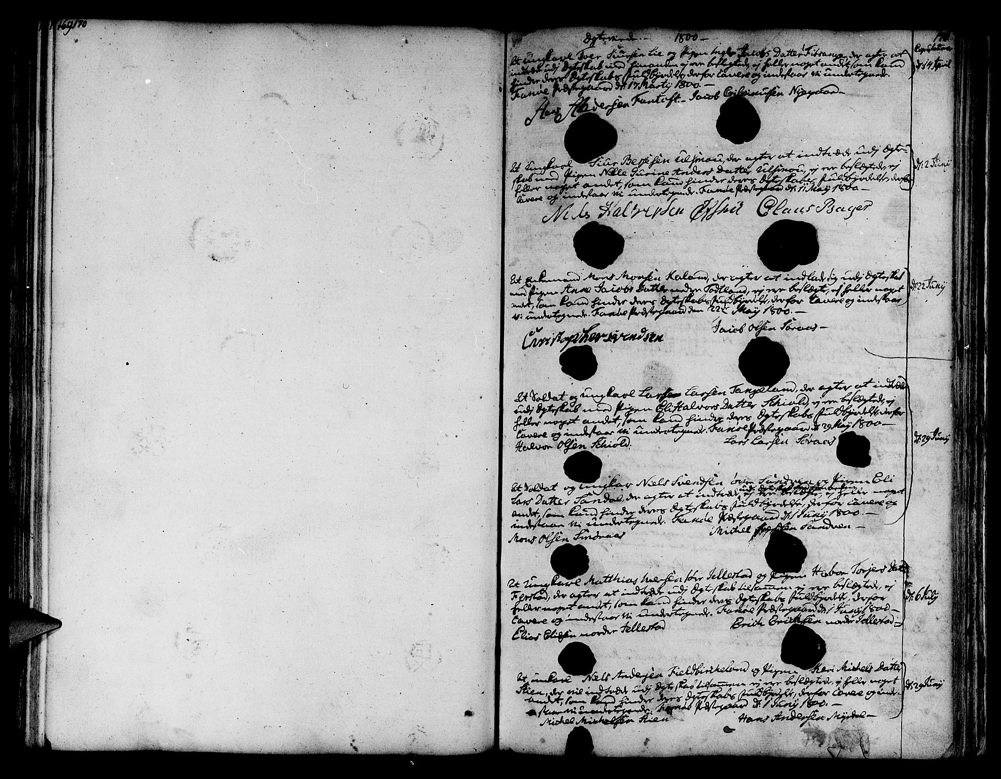 Fana Sokneprestembete, AV/SAB-A-75101/H/Haa/Haaa/L0006: Ministerialbok nr. A 6, 1800-1815, s. 170-171