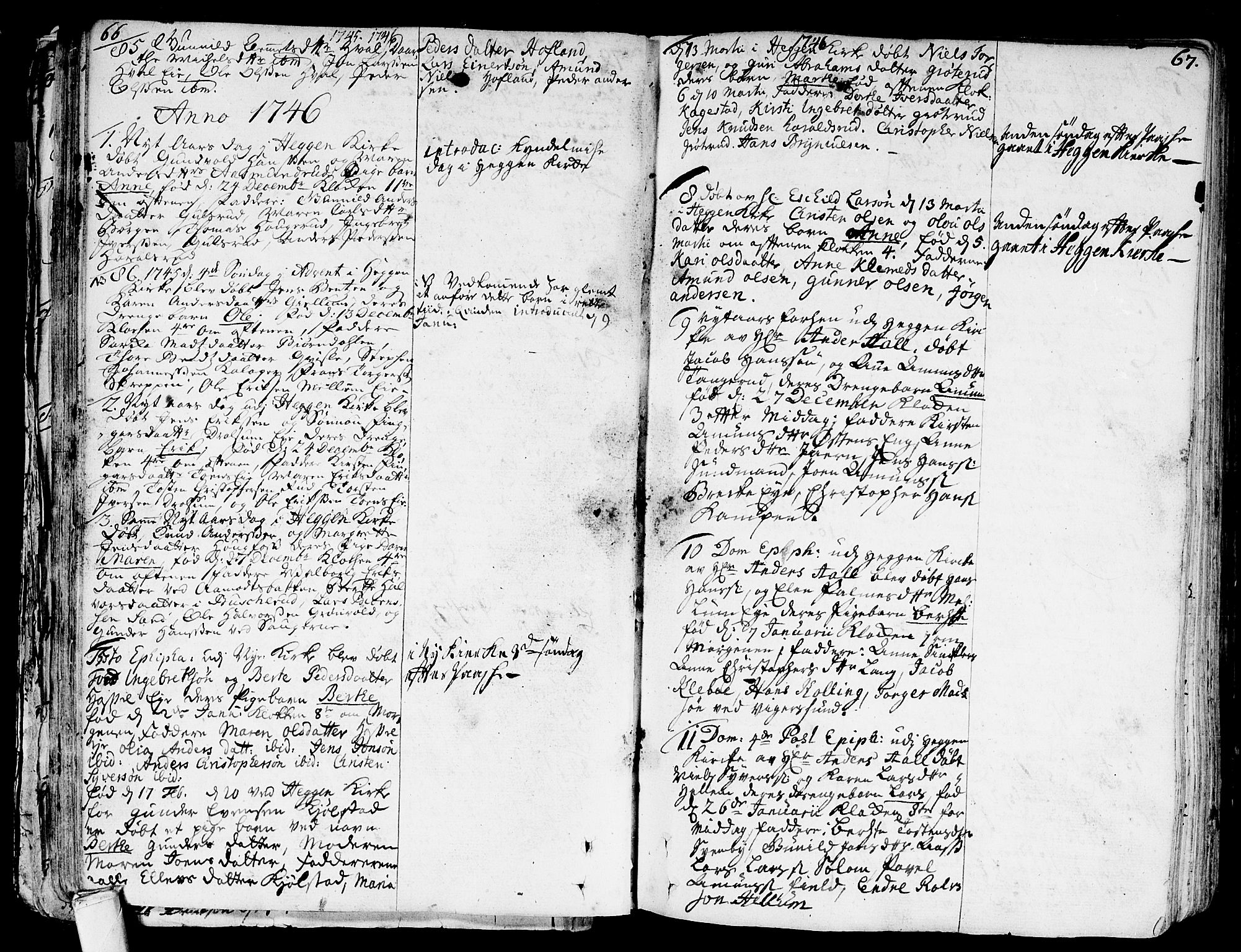 Modum kirkebøker, AV/SAKO-A-234/F/Fa/L0002: Ministerialbok nr. 2, 1741-1782, s. 66-67