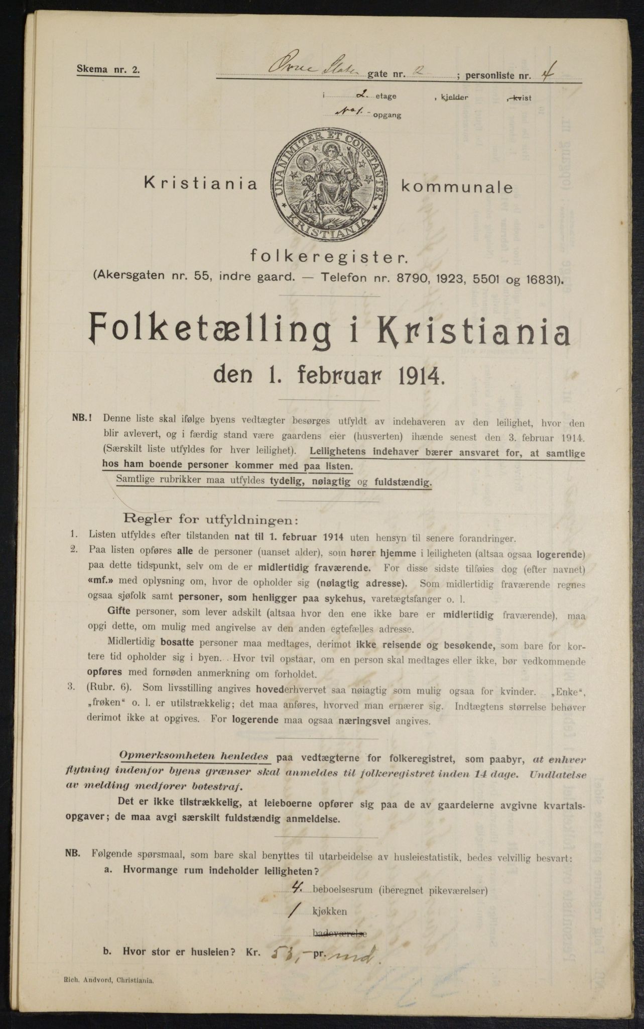 OBA, Kommunal folketelling 1.2.1914 for Kristiania, 1914, s. 130921