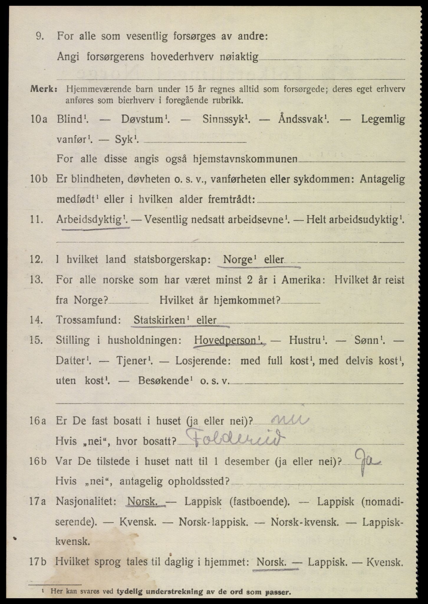 SAT, Folketelling 1920 for 1752 Kolvereid herred, 1920, s. 5072