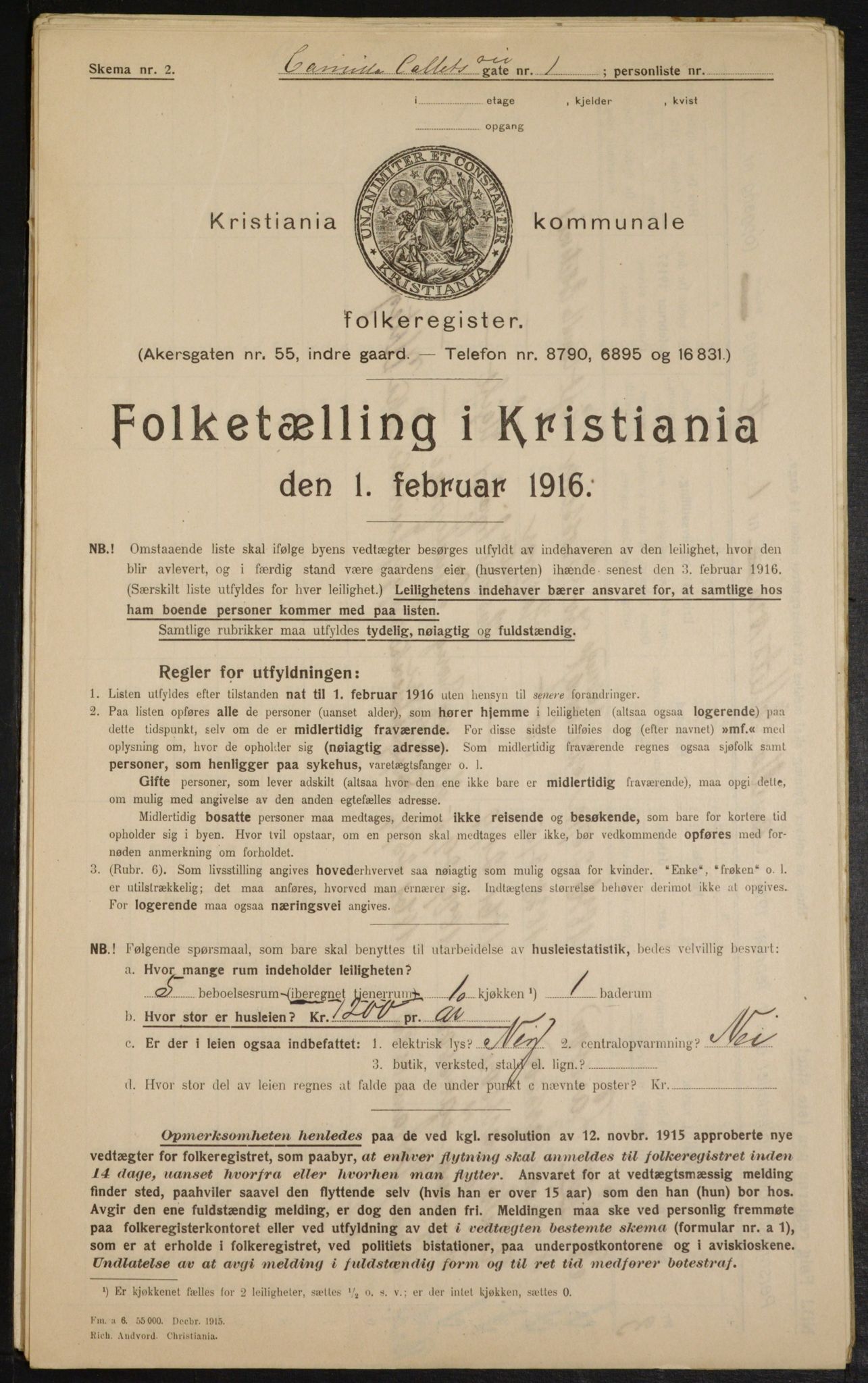 OBA, Kommunal folketelling 1.2.1916 for Kristiania, 1916, s. 11621