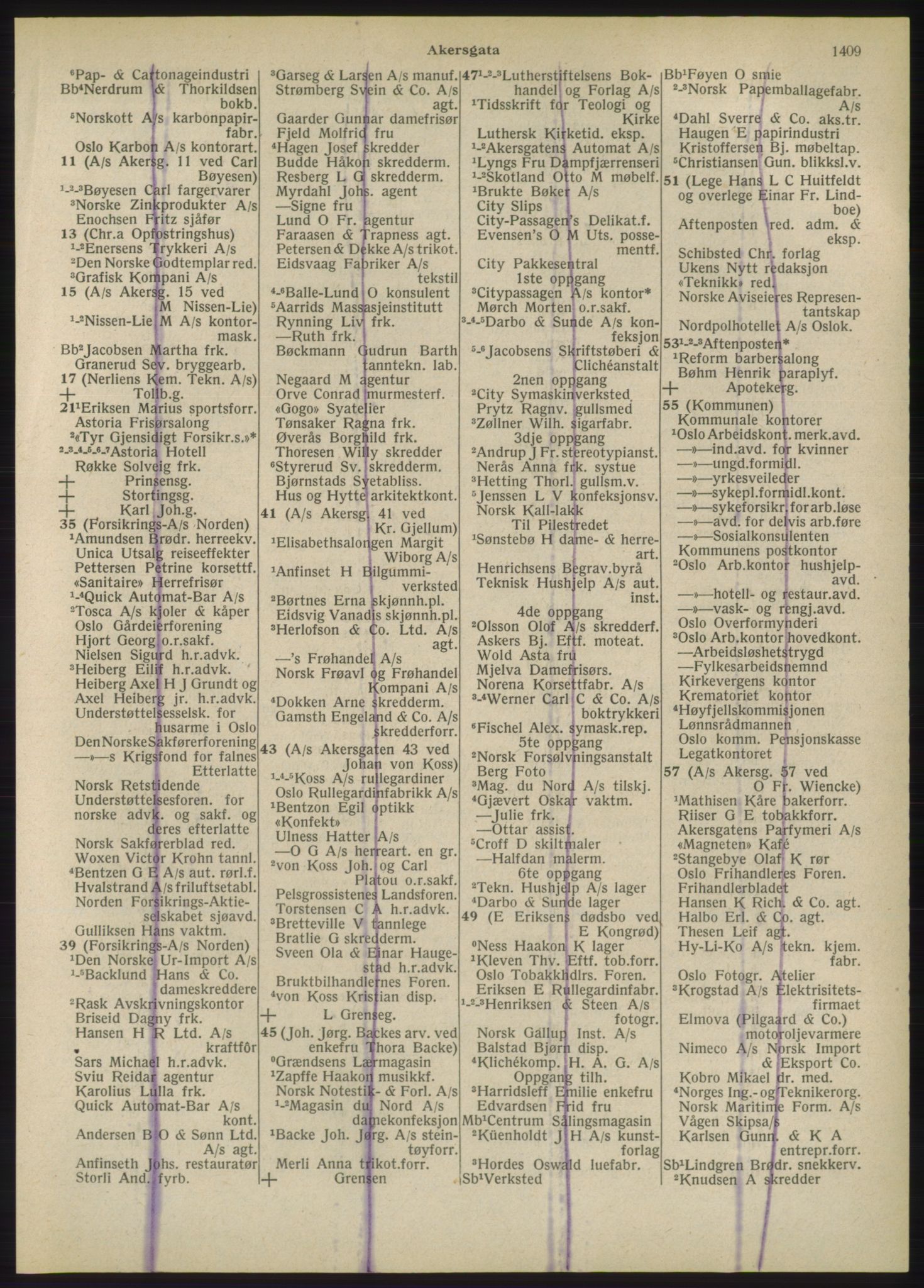 Kristiania/Oslo adressebok, PUBL/-, 1947, s. 1409