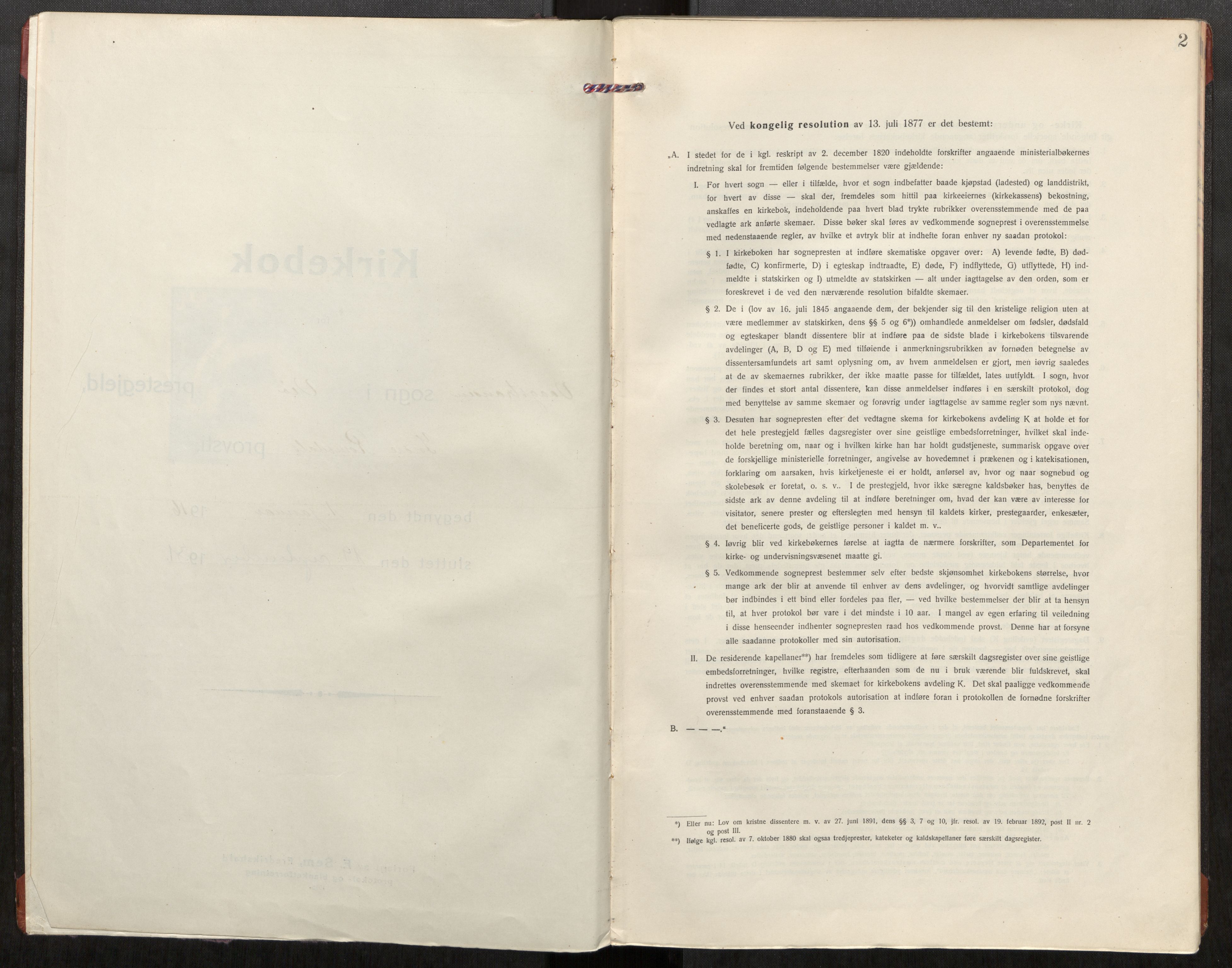 Ministerialprotokoller, klokkerbøker og fødselsregistre - Møre og Romsdal, AV/SAT-A-1454/550/L0622: Ministerialbok nr. 550A02, 1916-1931, s. 2