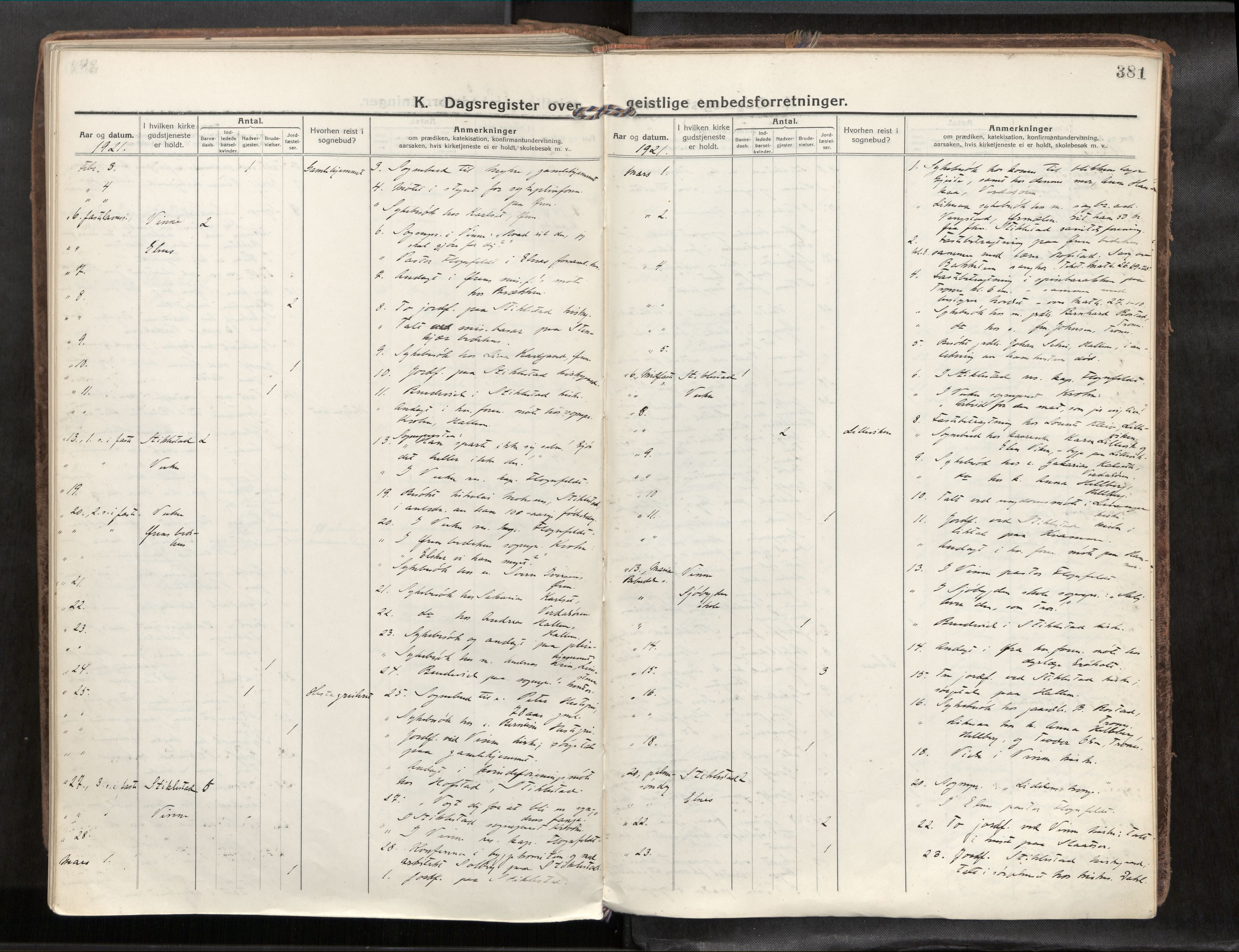 Verdal sokneprestkontor, AV/SAT-A-1156/2/H/Haa/L0001: Ministerialbok nr. 1, 1917-1932, s. 381