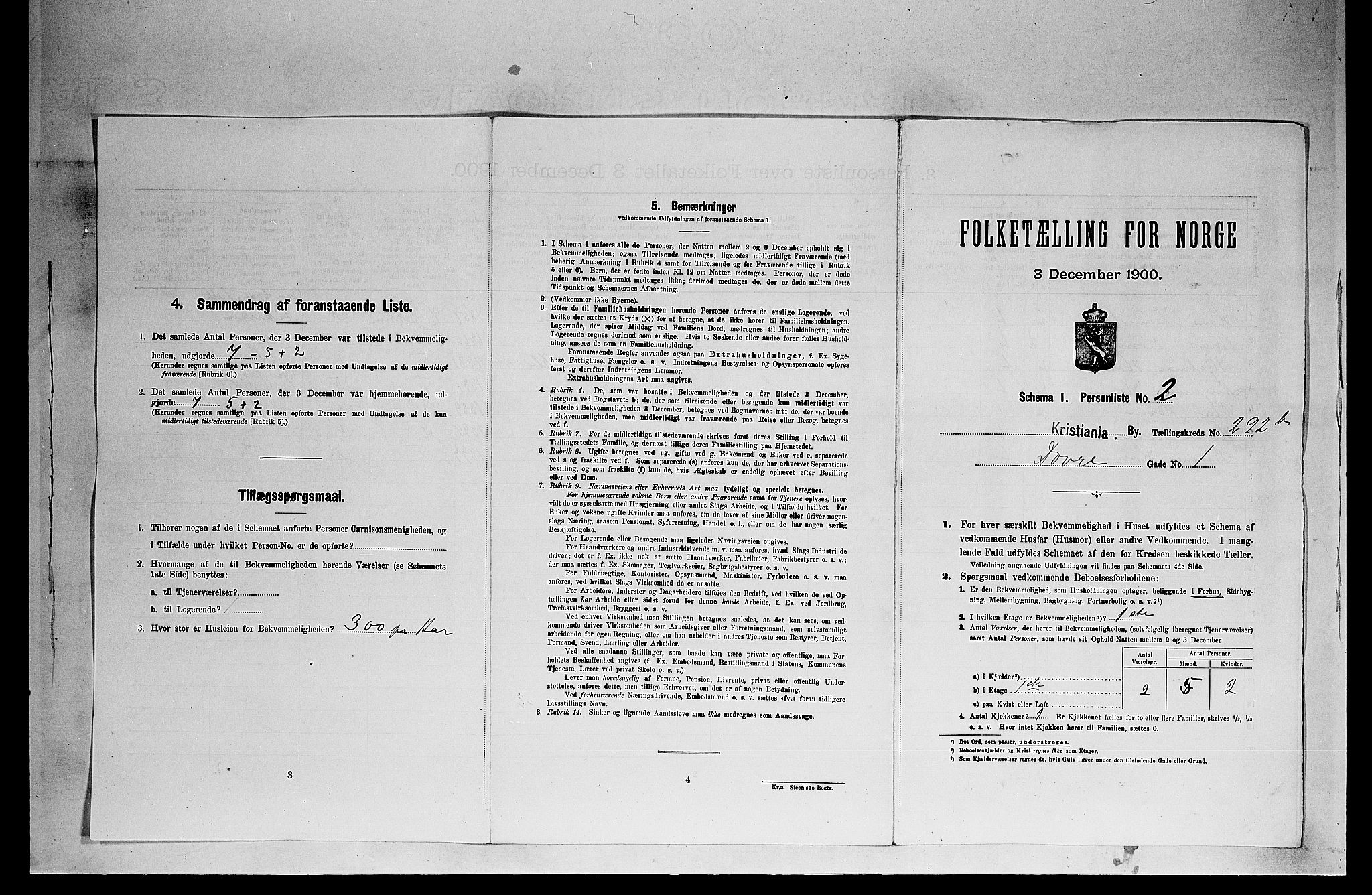 SAO, Folketelling 1900 for 0301 Kristiania kjøpstad, 1900, s. 16111