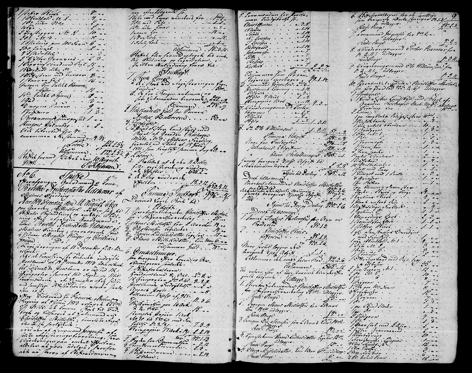 Vesterålen sorenskriveri, AV/SAT-A-4180/1/3/3A/L0012: Skifteprotokoll, 1814-1825, s. 8b-9a