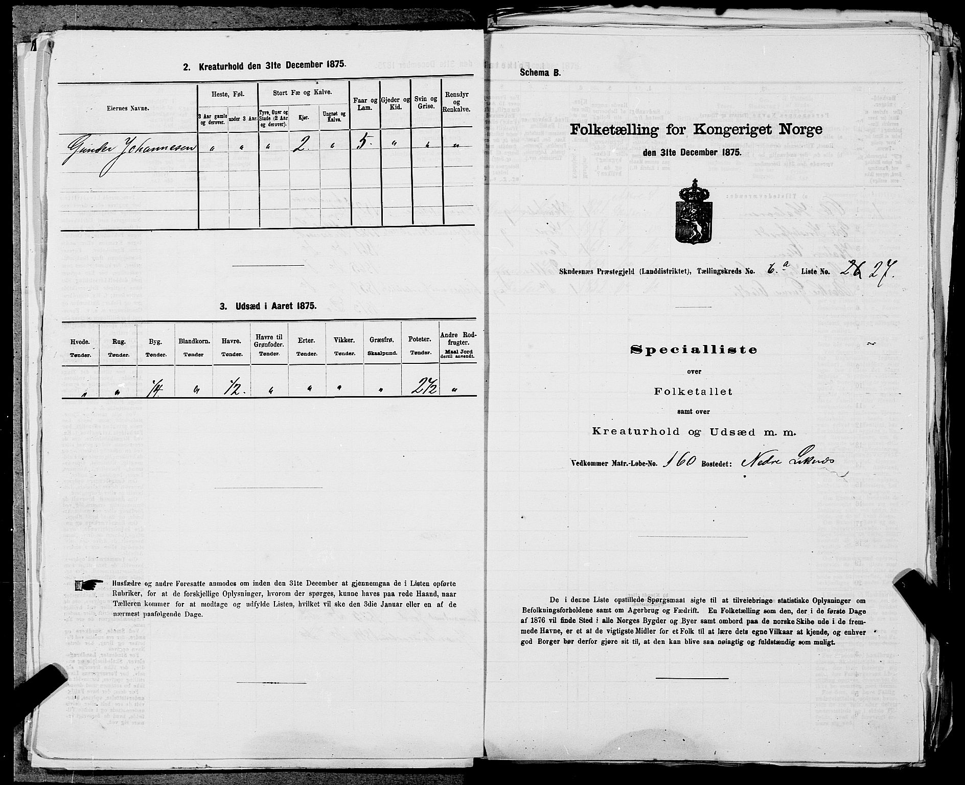 SAST, Folketelling 1875 for 1150L Skudenes prestegjeld, Falnes sokn, Åkra sokn og Ferkingstad sokn, 1875, s. 766