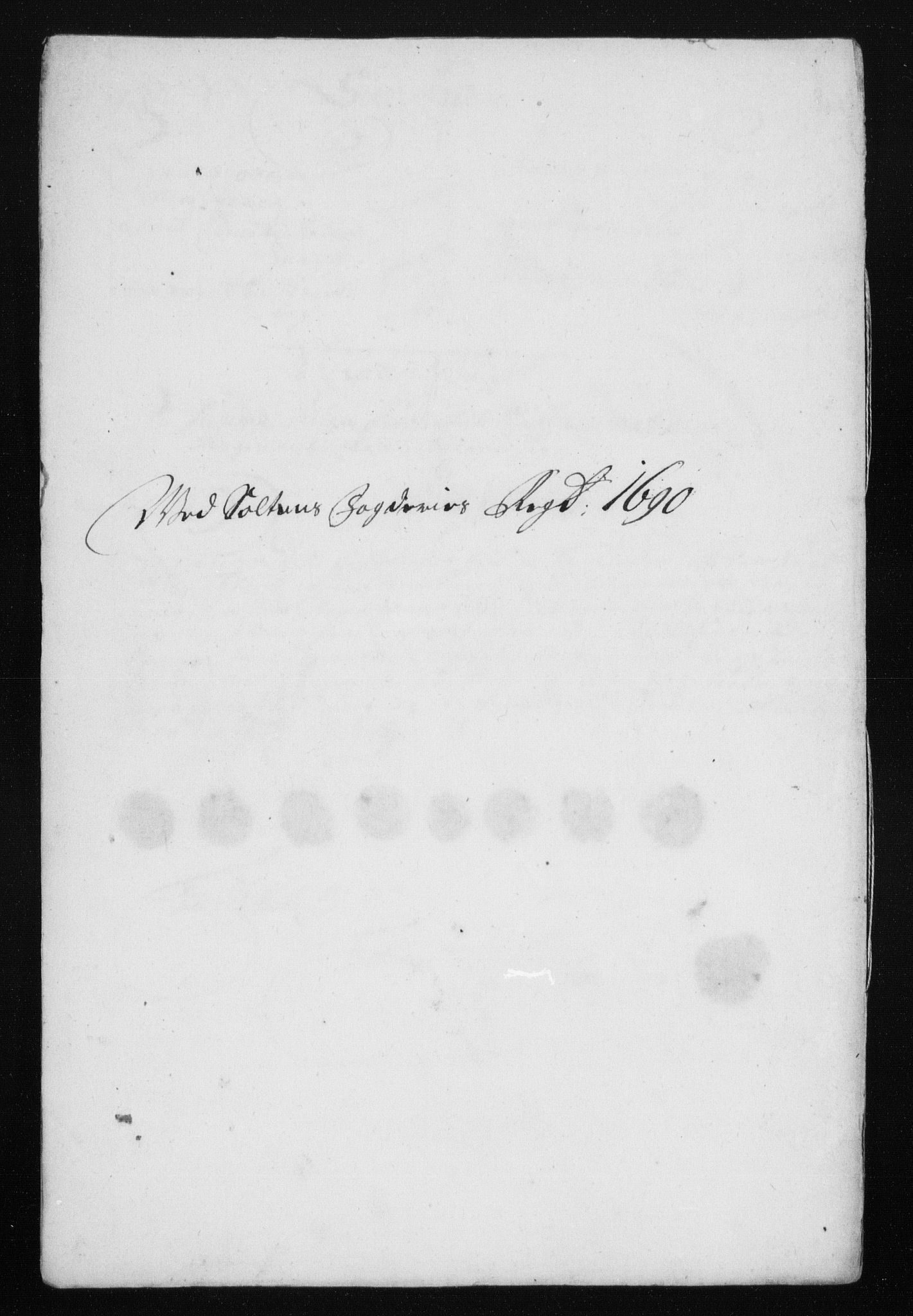 Rentekammeret inntil 1814, Reviderte regnskaper, Stiftamtstueregnskaper, Trondheim stiftamt og Nordland amt, AV/RA-EA-6044/R/Rh/L0015: Nordland amt, 1690