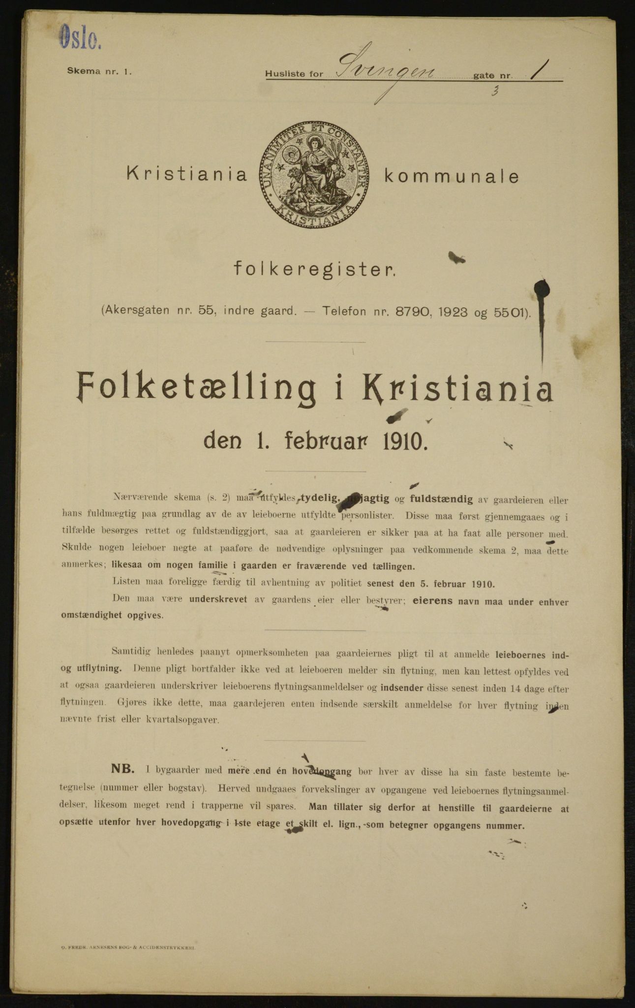 OBA, Kommunal folketelling 1.2.1910 for Kristiania, 1910, s. 100640
