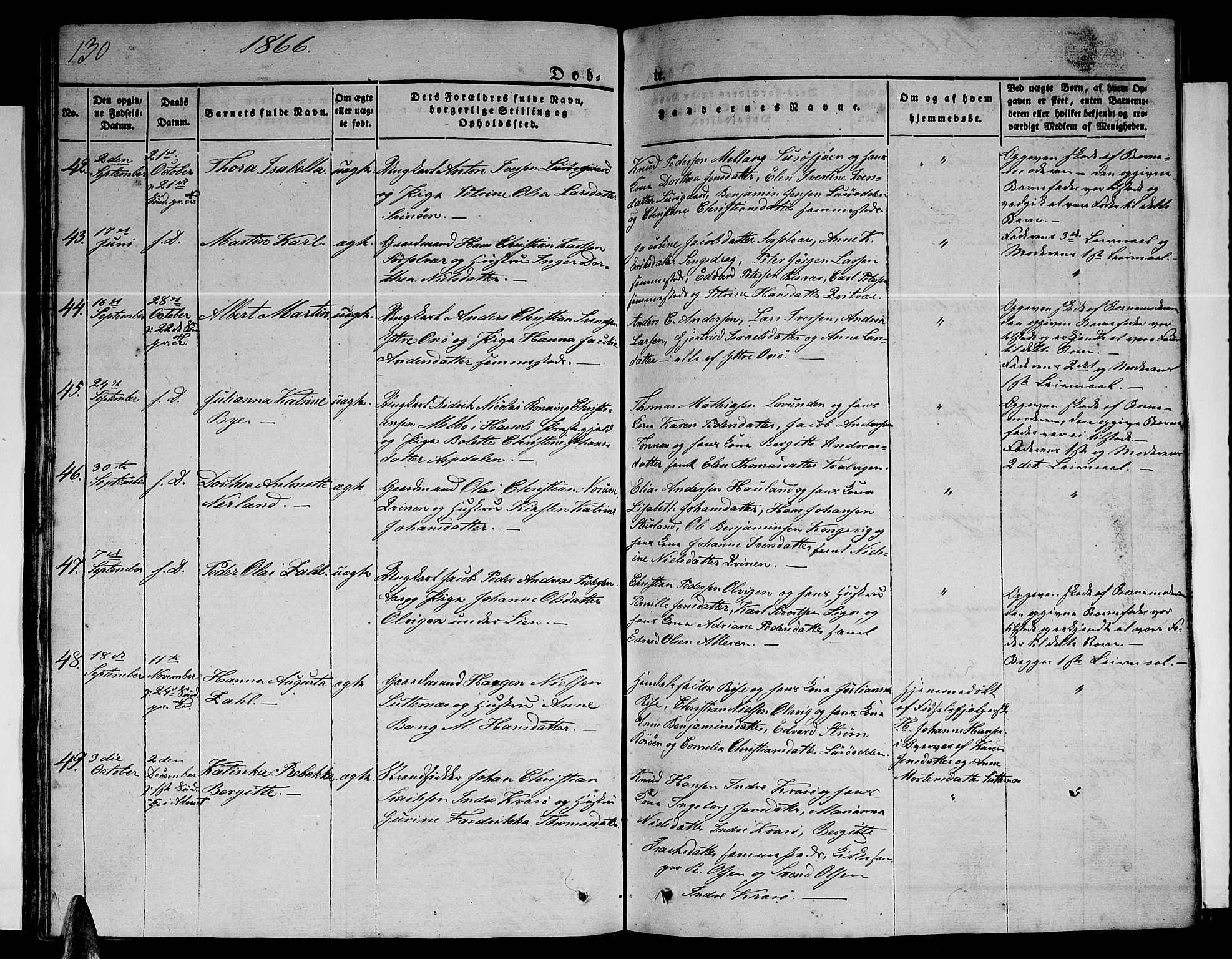 Ministerialprotokoller, klokkerbøker og fødselsregistre - Nordland, SAT/A-1459/839/L0572: Klokkerbok nr. 839C02, 1841-1873, s. 130
