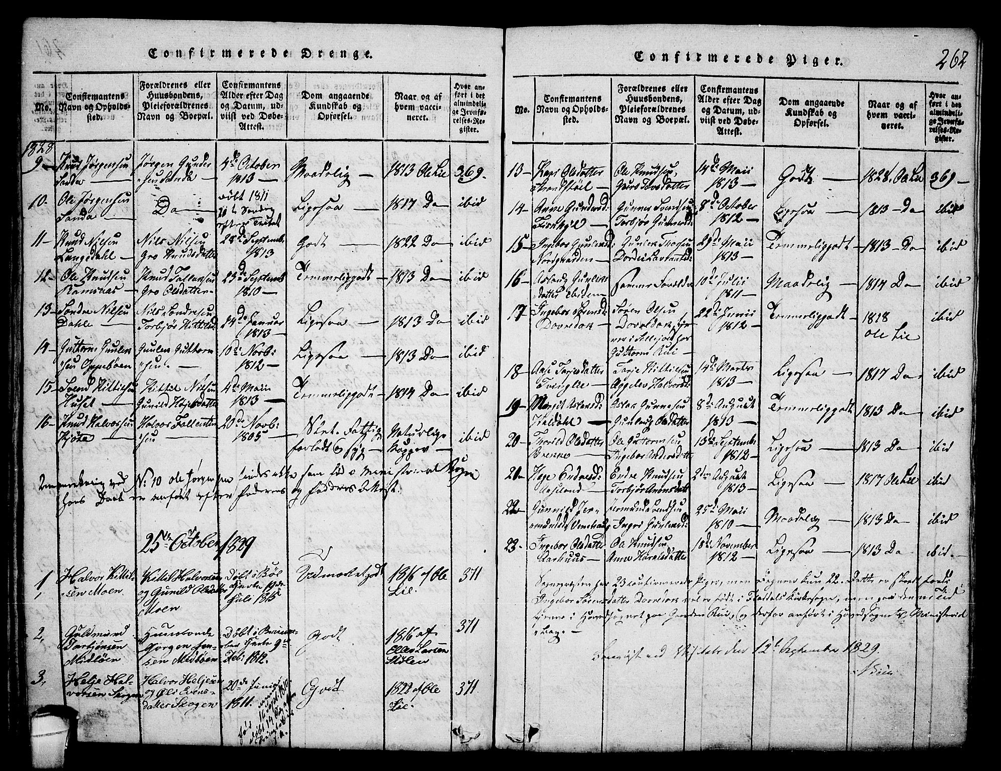 Seljord kirkebøker, SAKO/A-20/F/Fa/L0010: Ministerialbok nr. I 10, 1815-1831, s. 262