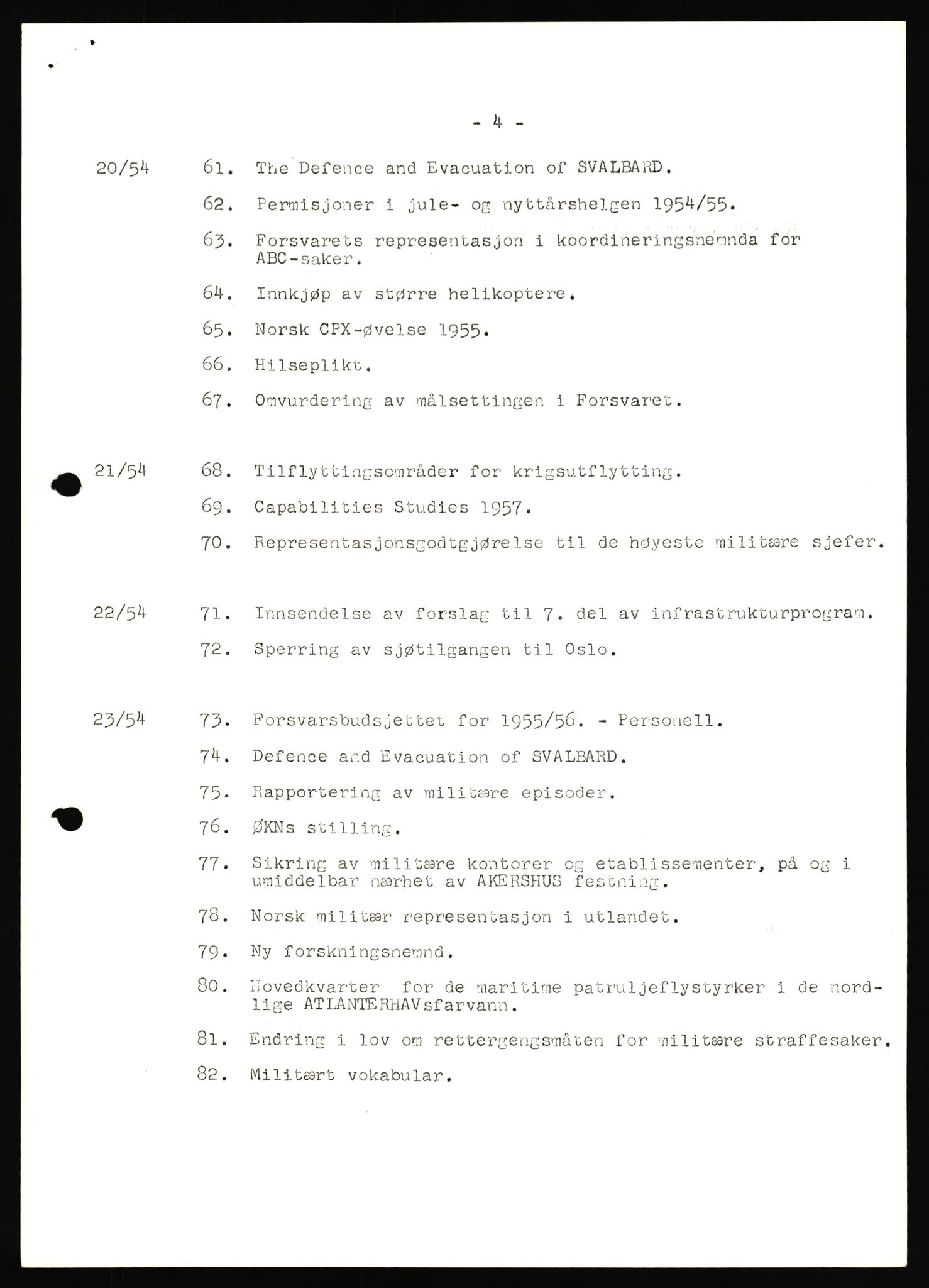 Forsvaret, Den sentrale sjefsnemnd, AV/RA-RAFA-6733, 1953-1956, s. 172