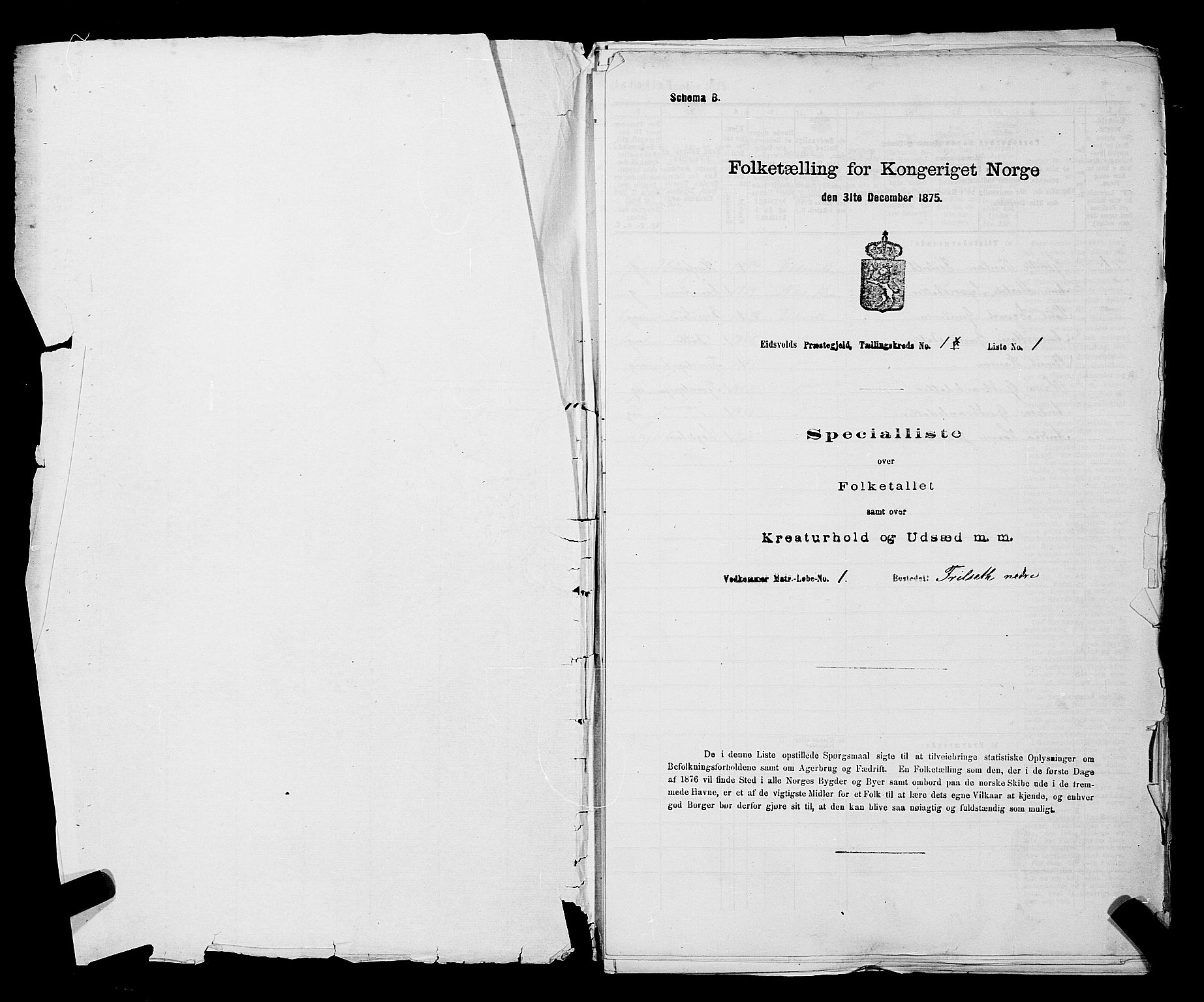RA, Folketelling 1875 for 0237P Eidsvoll prestegjeld, 1875, s. 66