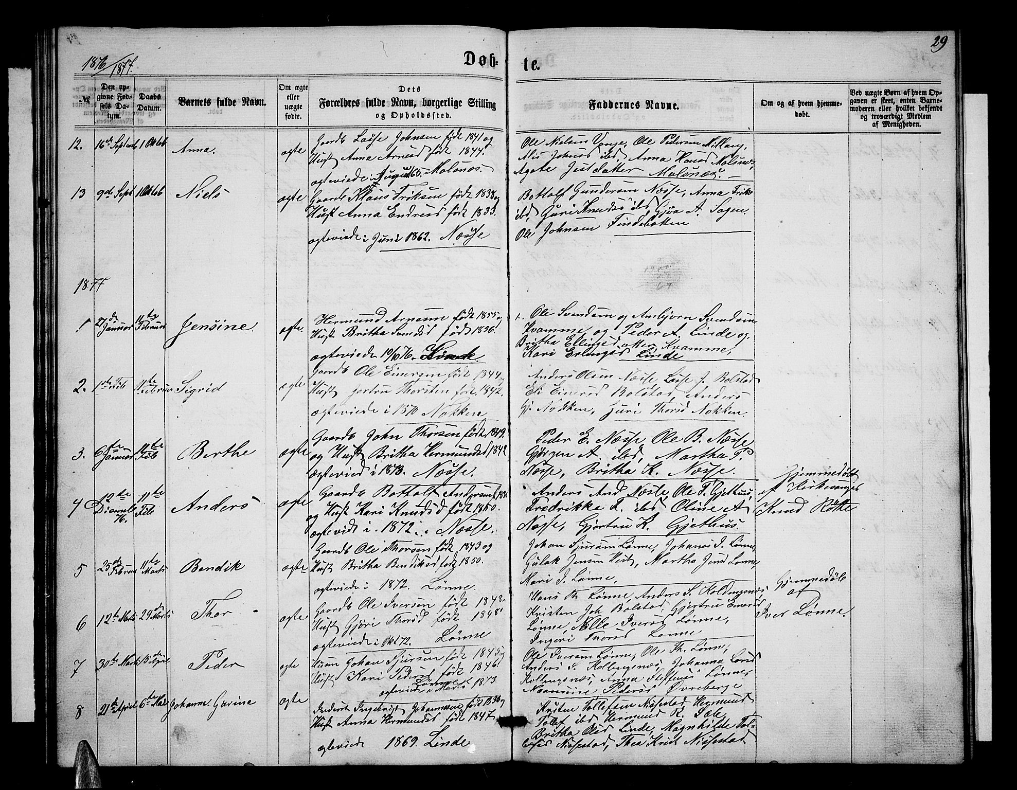 Balestrand sokneprestembete, AV/SAB-A-79601/H/Hab/Habc/L0001: Klokkerbok nr. C 1, 1857-1877, s. 29
