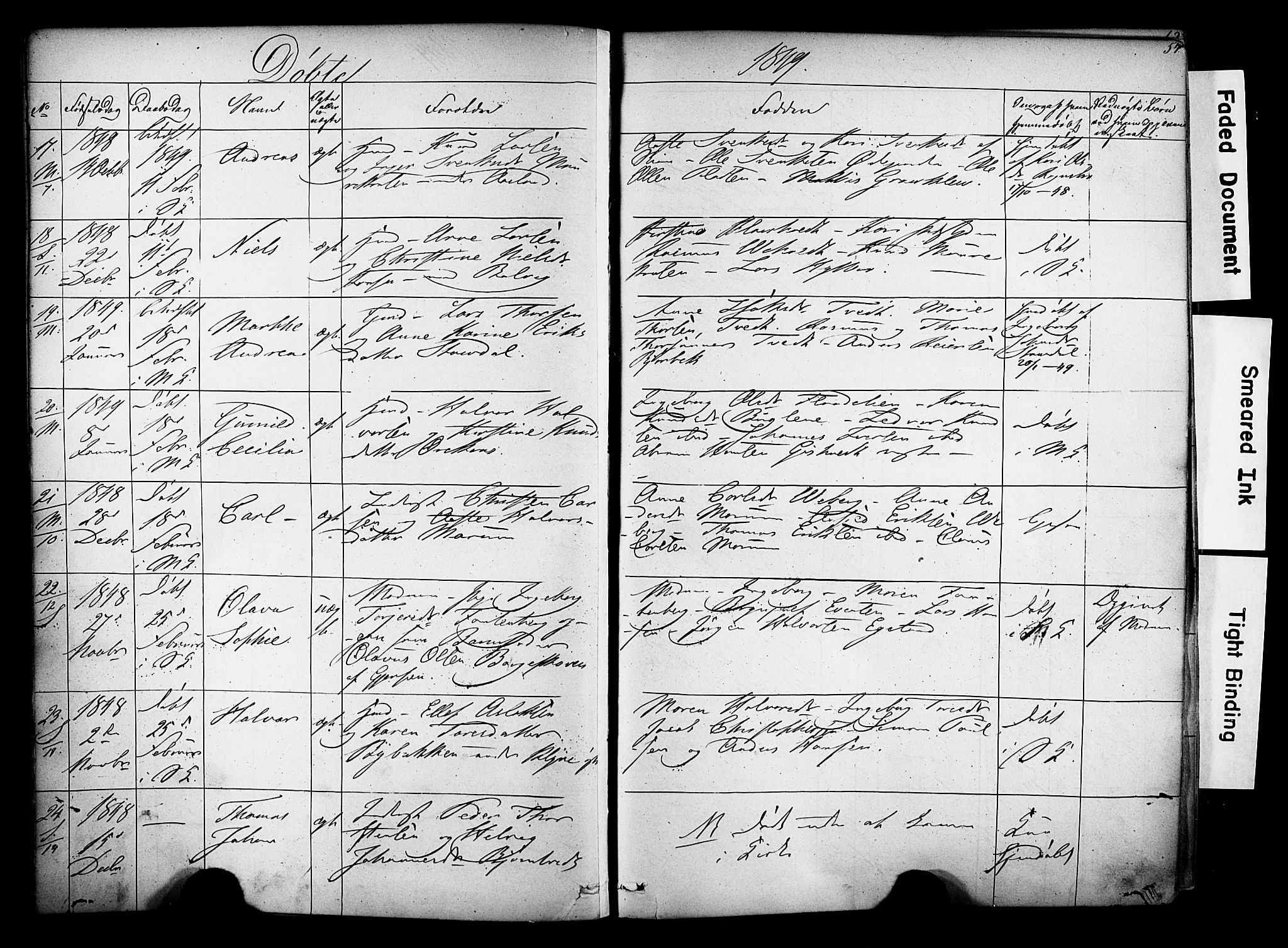 Solum kirkebøker, AV/SAKO-A-306/F/Fa/L0006: Ministerialbok nr. I 6, 1844-1855, s. 54