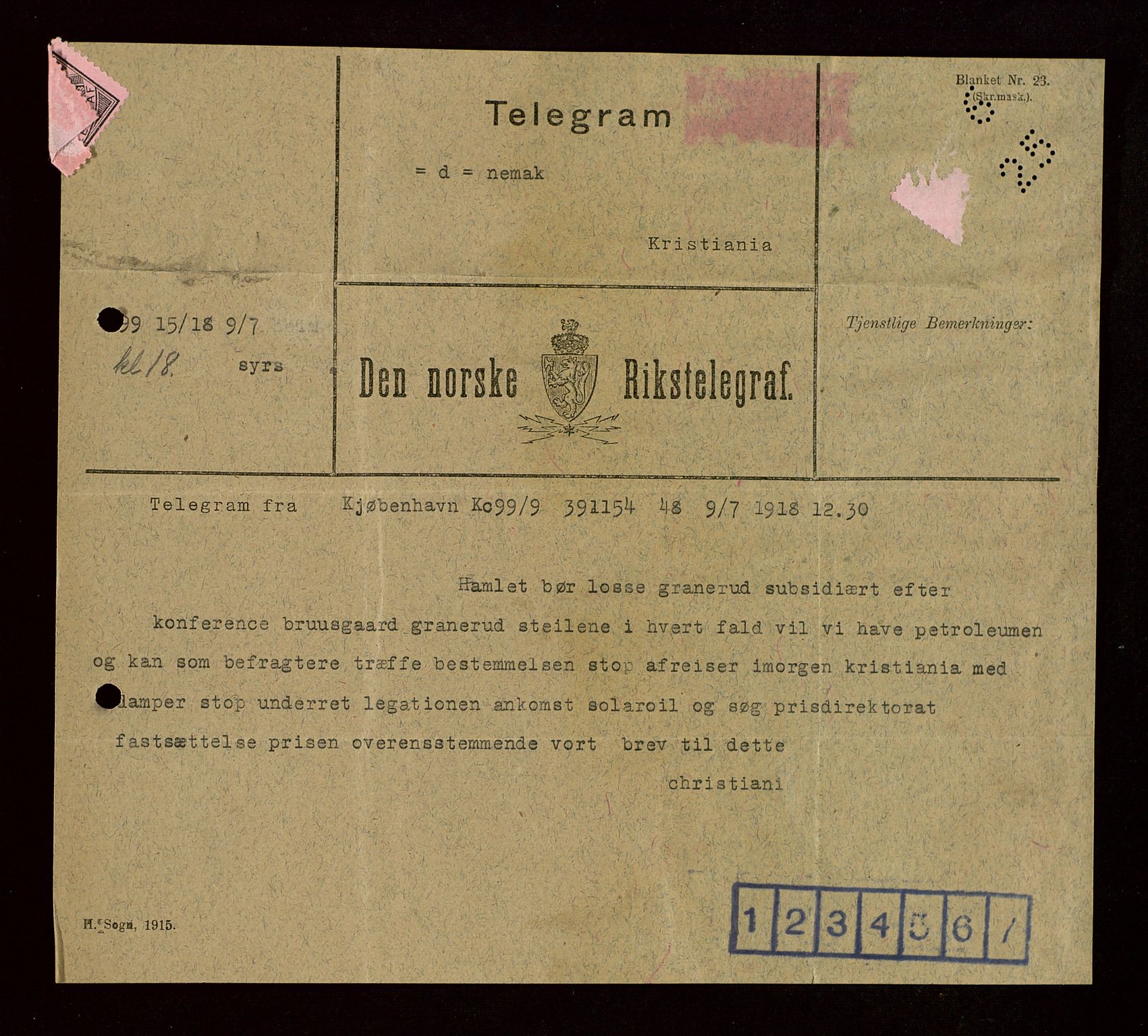 Pa 1521 - A/S Norske Shell, AV/SAST-A-101915/E/Ea/Eaa/L0004: Sjefskorrespondanse, 1918, s. 20