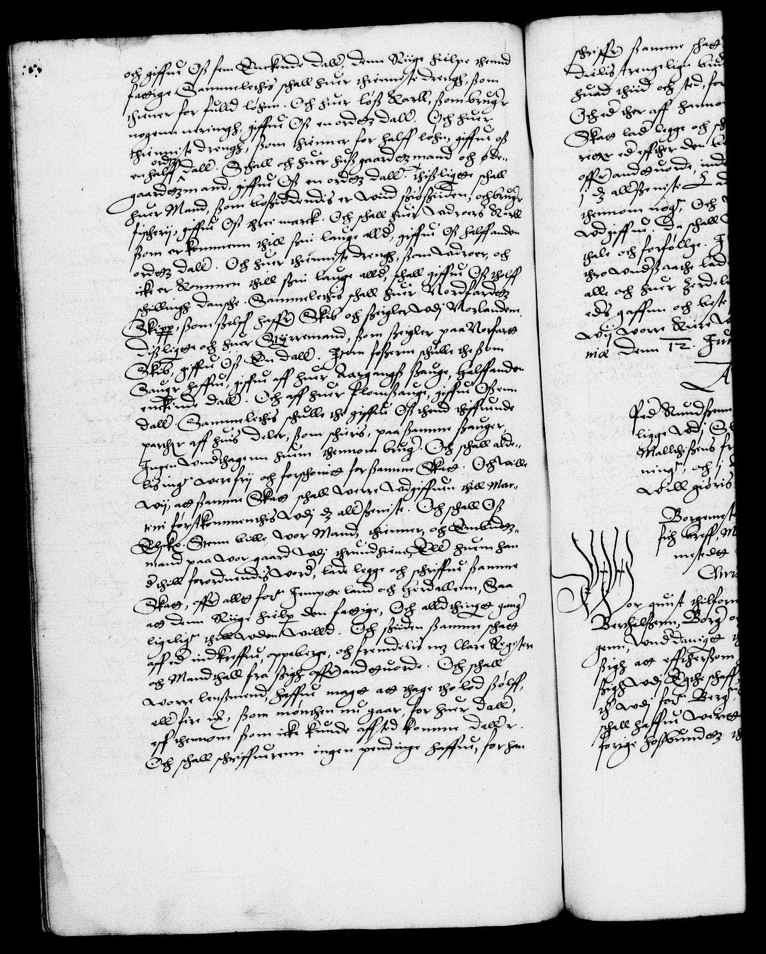 Danske Kanselli 1572-1799, AV/RA-EA-3023/F/Fc/Fca/Fcab/L0003: Norske tegnelser (mikrofilm), 1596-1616, s. 154b