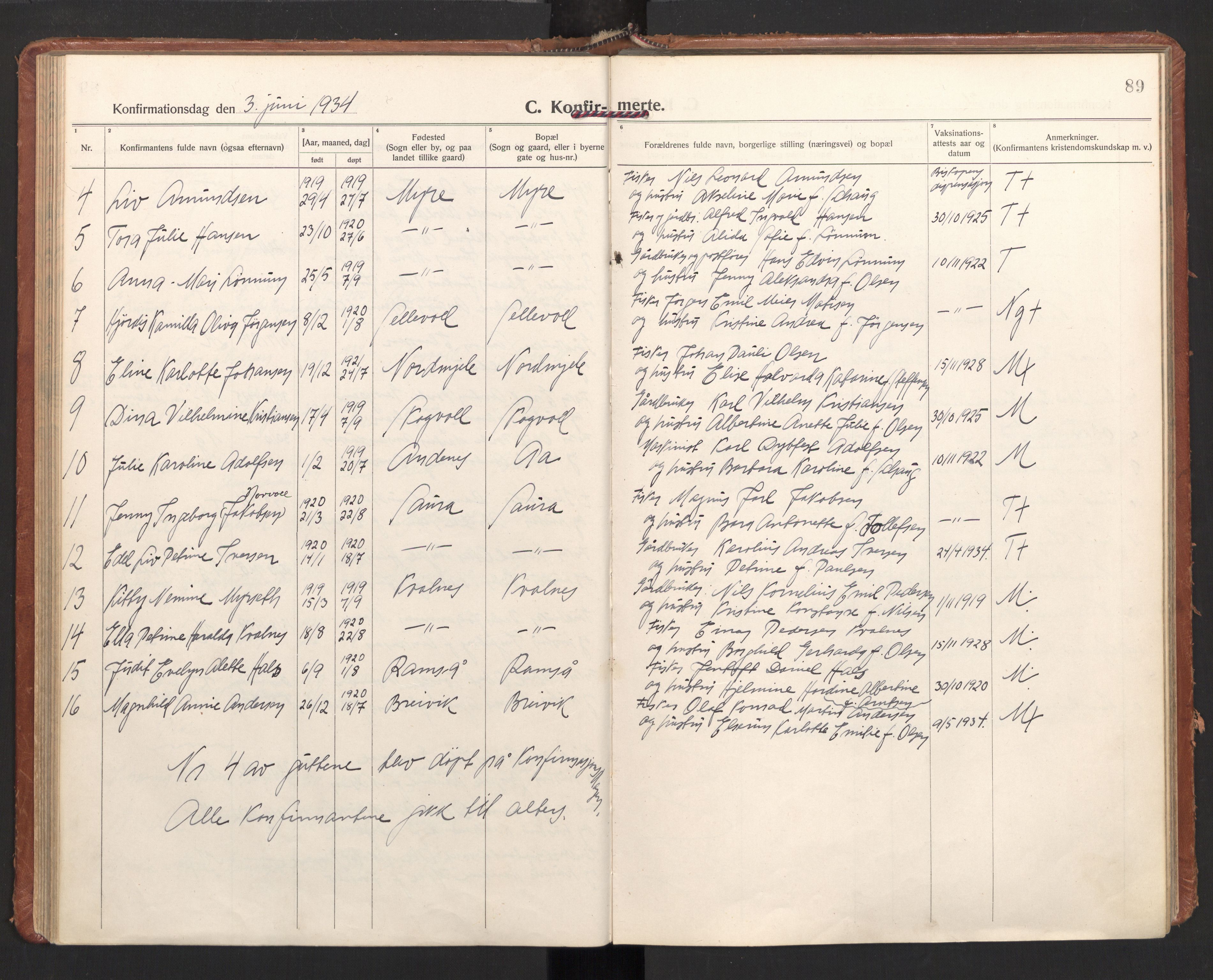 Ministerialprotokoller, klokkerbøker og fødselsregistre - Nordland, AV/SAT-A-1459/897/L1408: Ministerialbok nr. 897A15, 1922-1938, s. 89