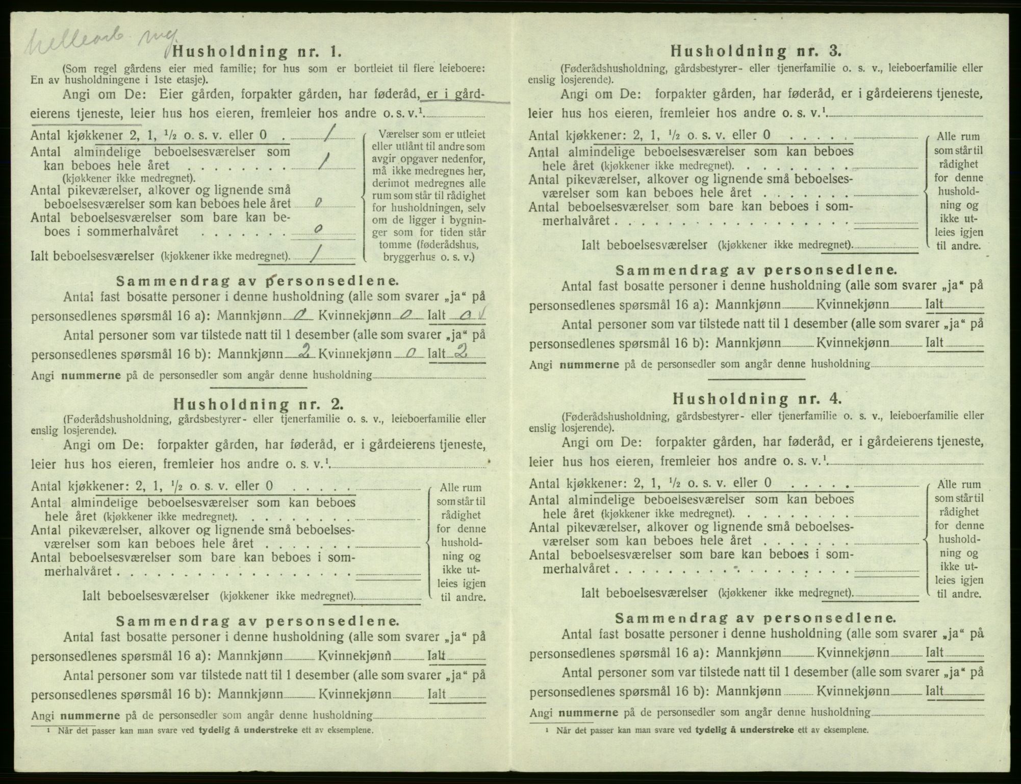 SAB, Folketelling 1920 for 1227 Jondal herred, 1920, s. 300