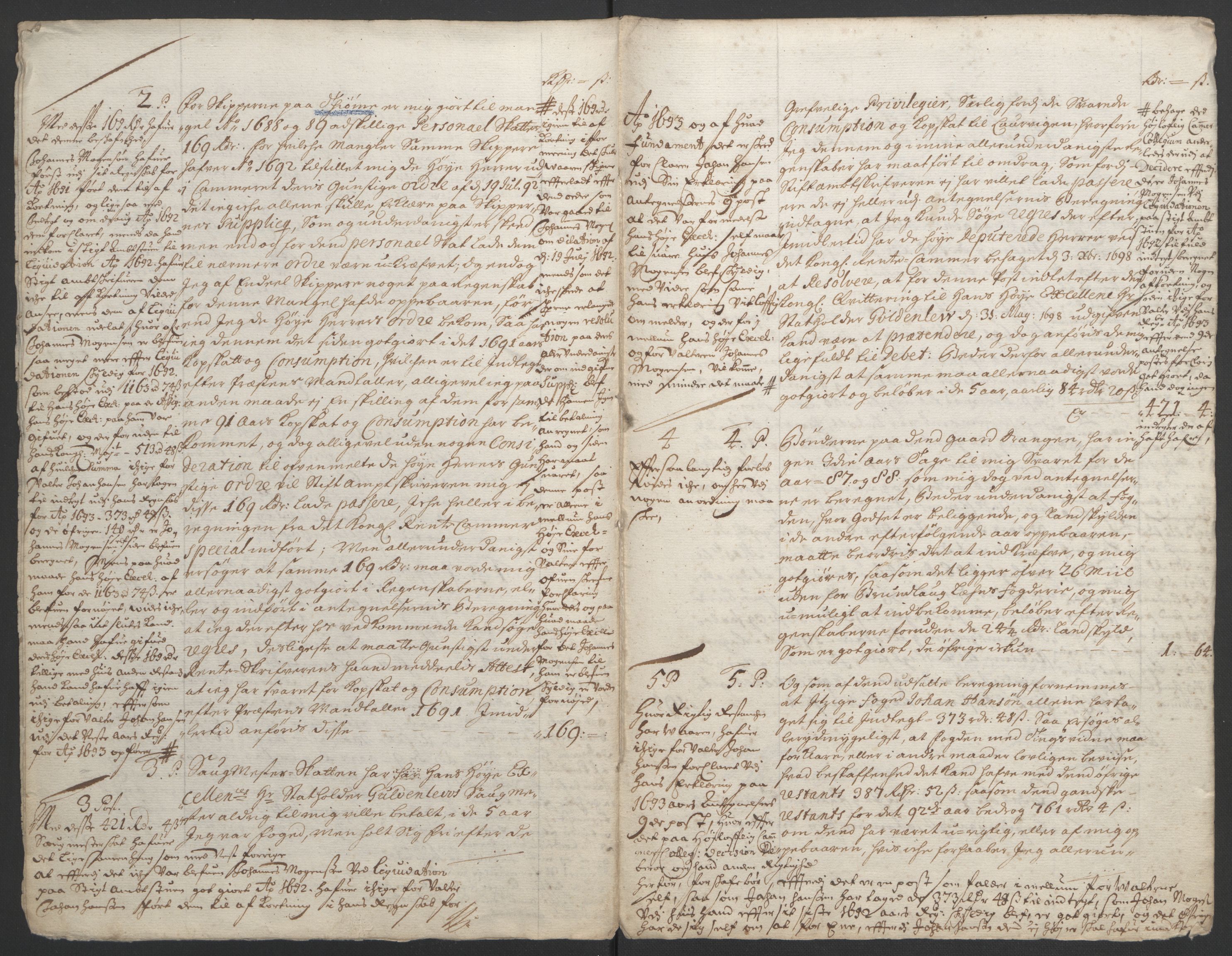 Rentekammeret inntil 1814, Reviderte regnskaper, Fogderegnskap, RA/EA-4092/R33/L1973: Fogderegnskap Larvik grevskap, 1692, s. 194