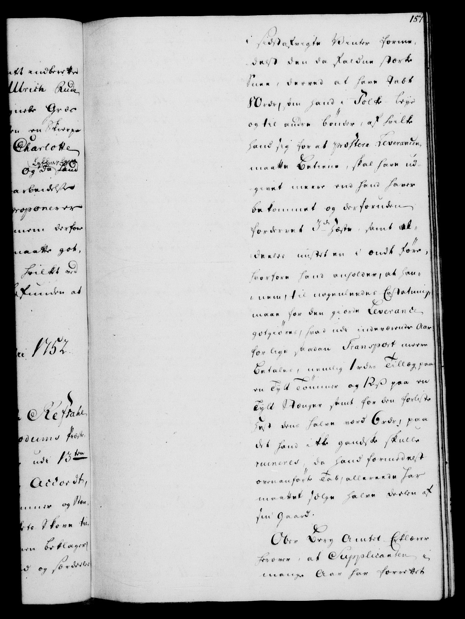 Rentekammeret, Kammerkanselliet, RA/EA-3111/G/Gh/Gha/L0031: Norsk ekstraktmemorialprotokoll (merket RK 53.76), 1751-1753, s. 157