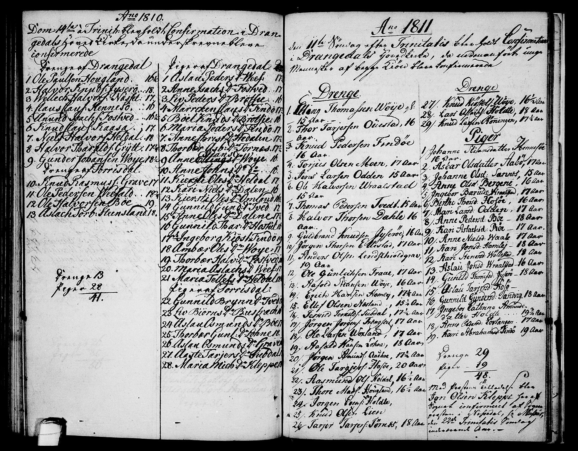 Drangedal kirkebøker, AV/SAKO-A-258/F/Fa/L0004: Ministerialbok nr. 4, 1802-1814