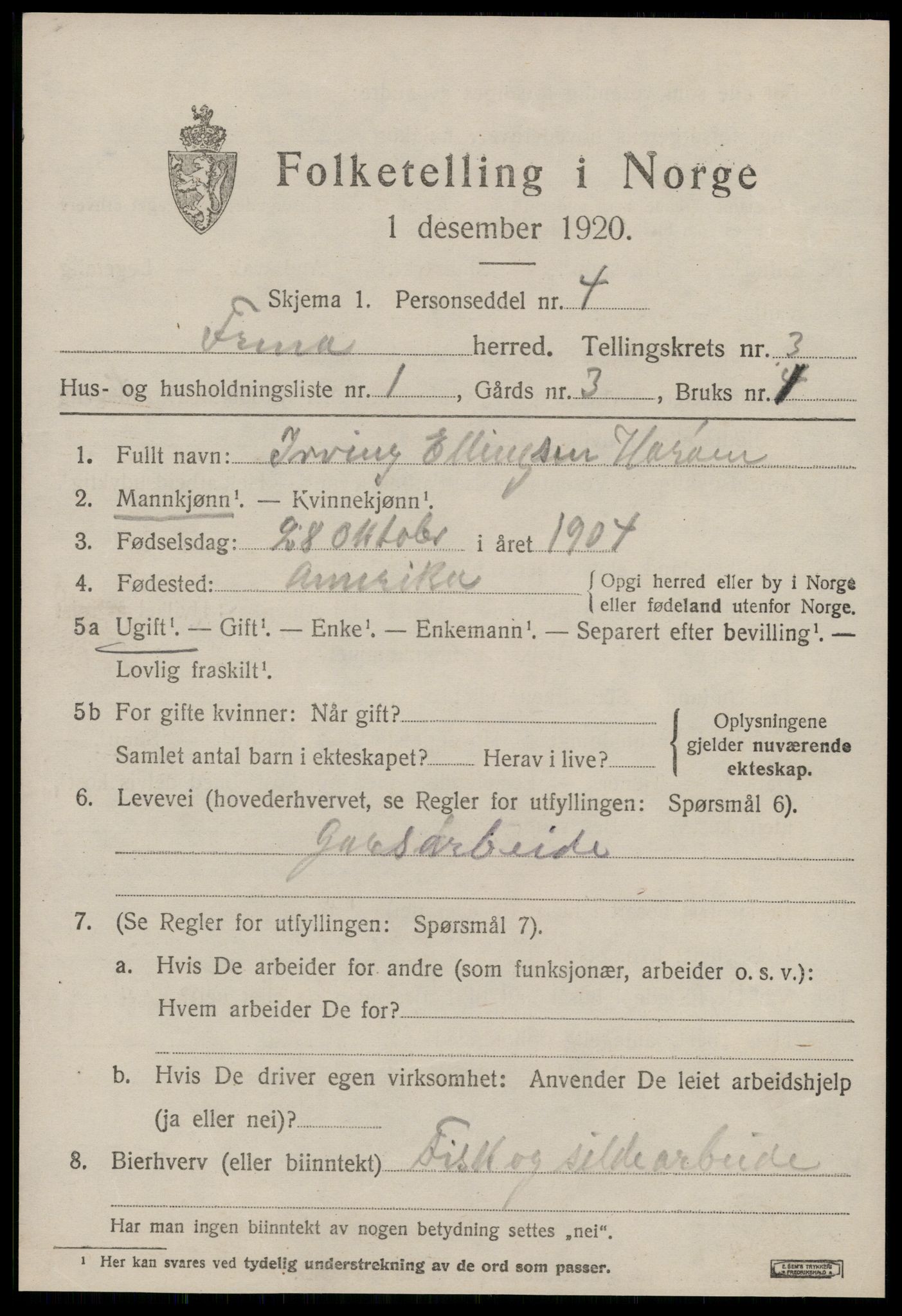SAT, Folketelling 1920 for 1548 Fræna herred, 1920, s. 2311