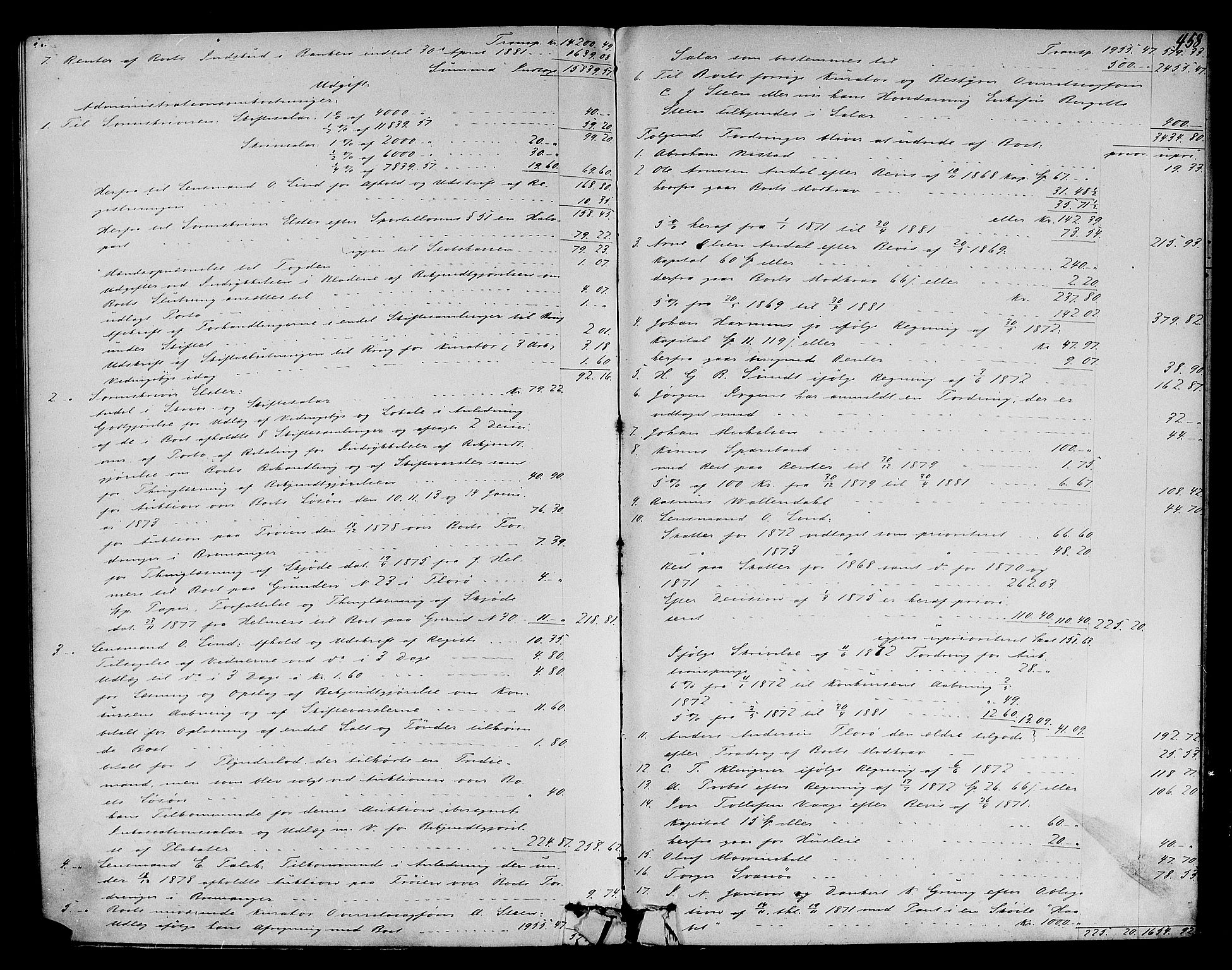 Sunnfjord tingrett, AV/SAB-A-3201/1/H/Hd/L0005: Skifteutlodningsprotokoll, 1874-1881, s. 457b-458a
