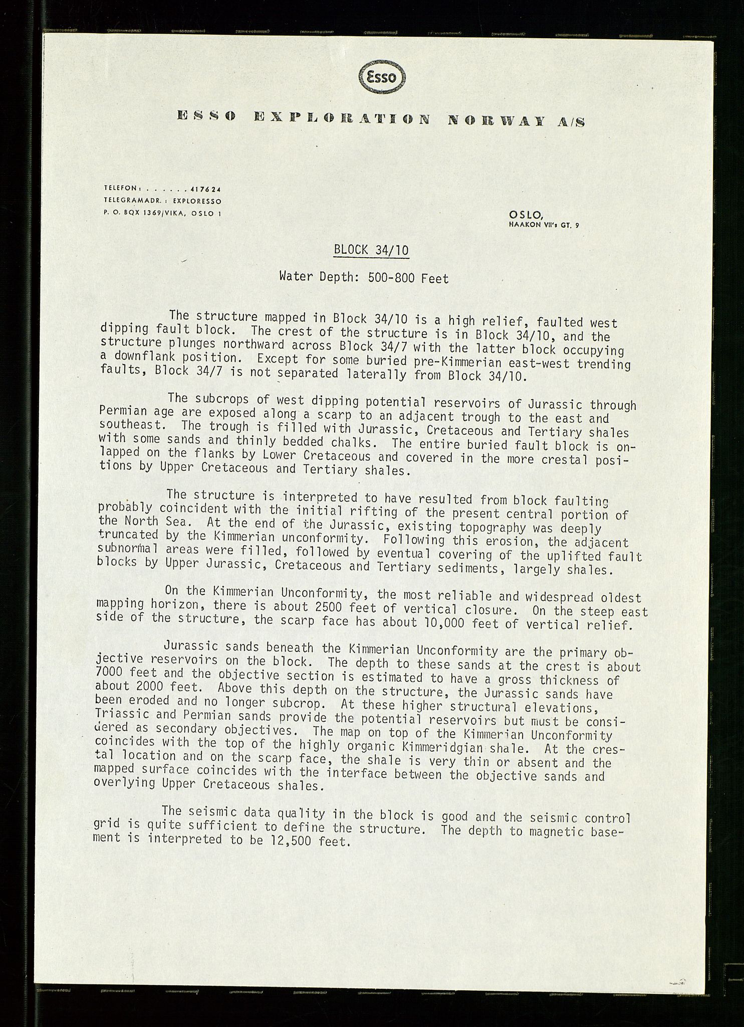 Pa 1512 - Esso Exploration and Production Norway Inc., AV/SAST-A-101917/E/Ea/L0025: Sak og korrespondanse, 1966-1974, s. 604