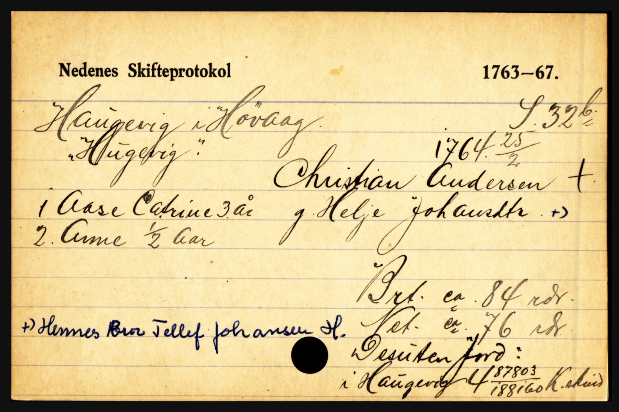 Nedenes sorenskriveri før 1824, AV/SAK-1221-0007/H, s. 11279