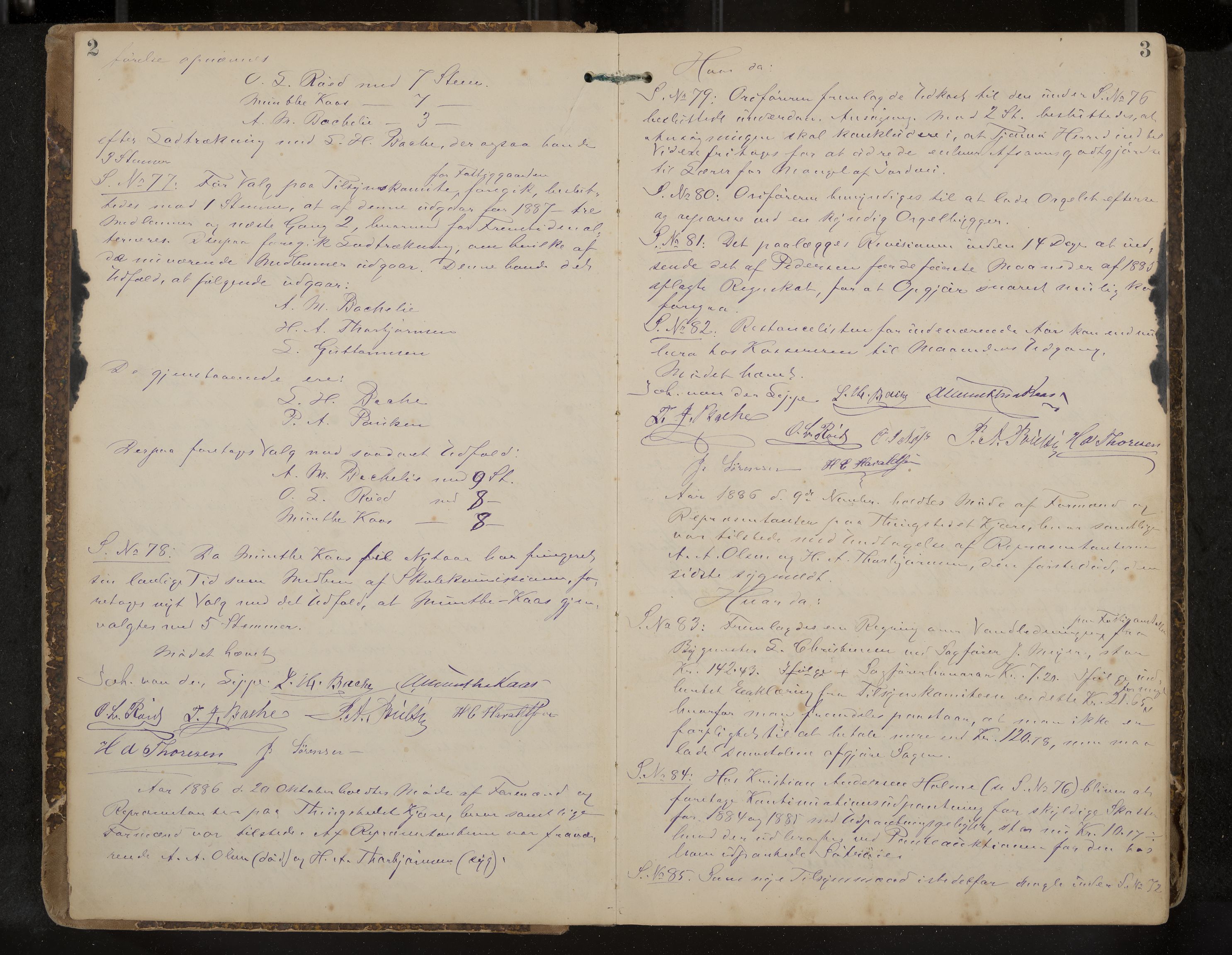 Tjøme formannskap og sentraladministrasjon, IKAK/0723021-1/A/L0003: Møtebok, 1886-1915, s. 2-3