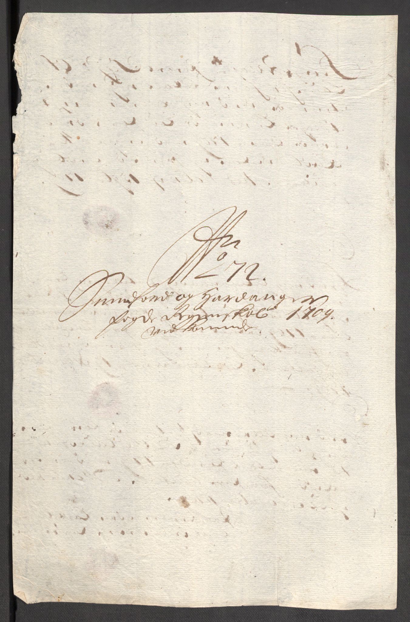 Rentekammeret inntil 1814, Reviderte regnskaper, Fogderegnskap, AV/RA-EA-4092/R48/L2986: Fogderegnskap Sunnhordland og Hardanger, 1709-1710, s. 303