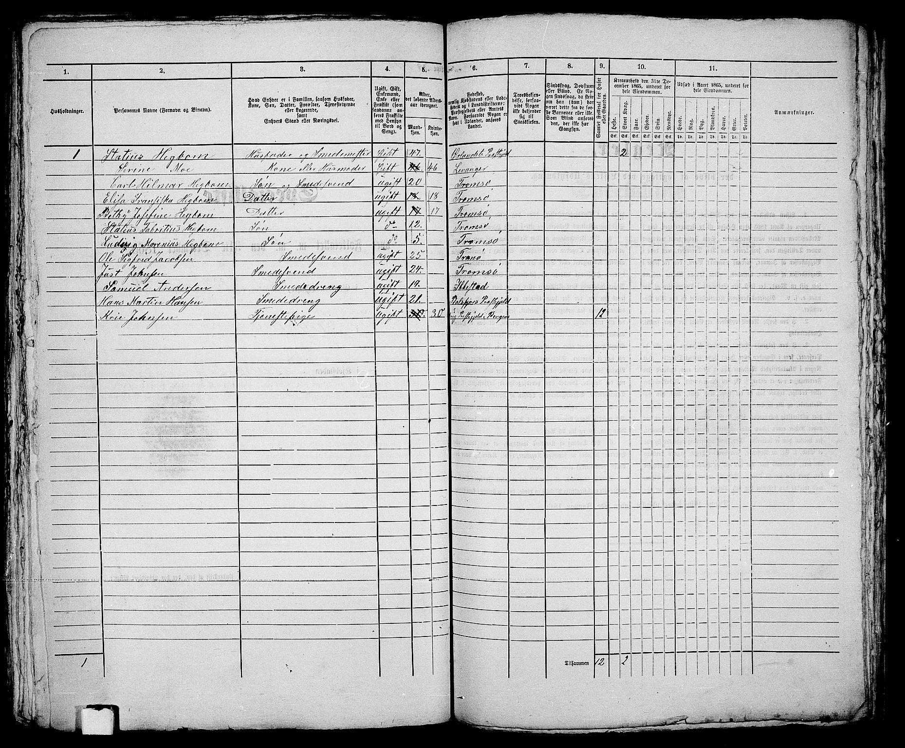 RA, Folketelling 1865 for 1902P Tromsø prestegjeld, 1865, s. 215