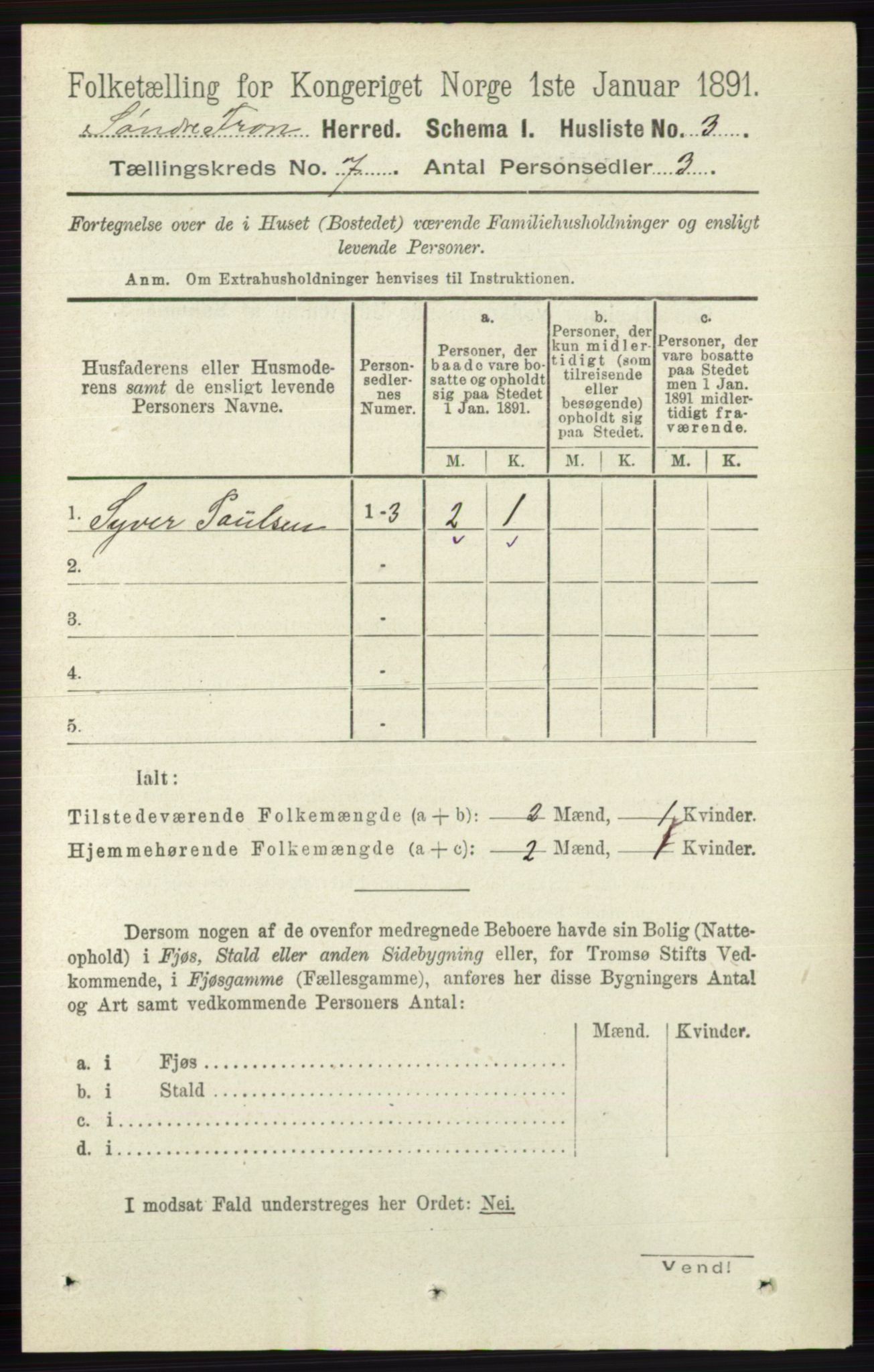 RA, Folketelling 1891 for 0519 Sør-Fron herred, 1891, s. 2927