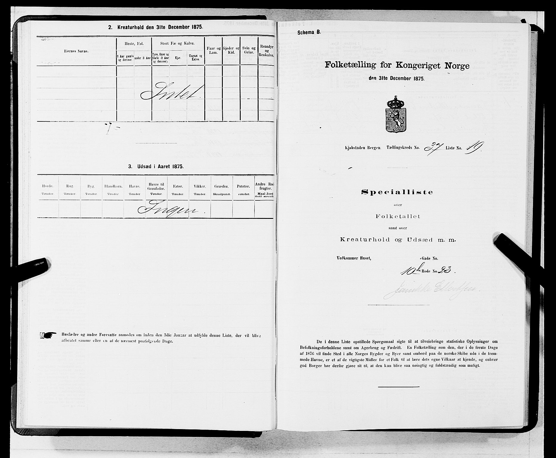 SAB, Folketelling 1875 for 1301 Bergen kjøpstad, 1875, s. 1936