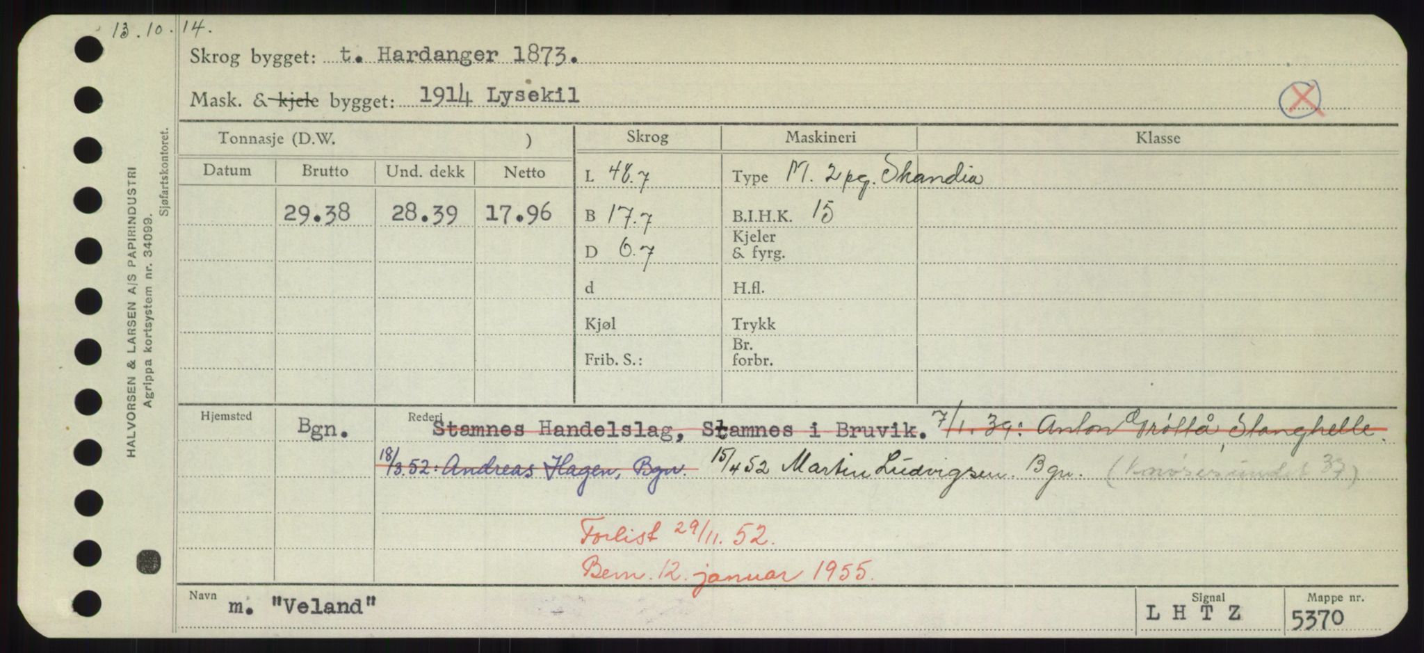 Sjøfartsdirektoratet med forløpere, Skipsmålingen, RA/S-1627/H/Hd/L0040: Fartøy, U-Ve, s. 581