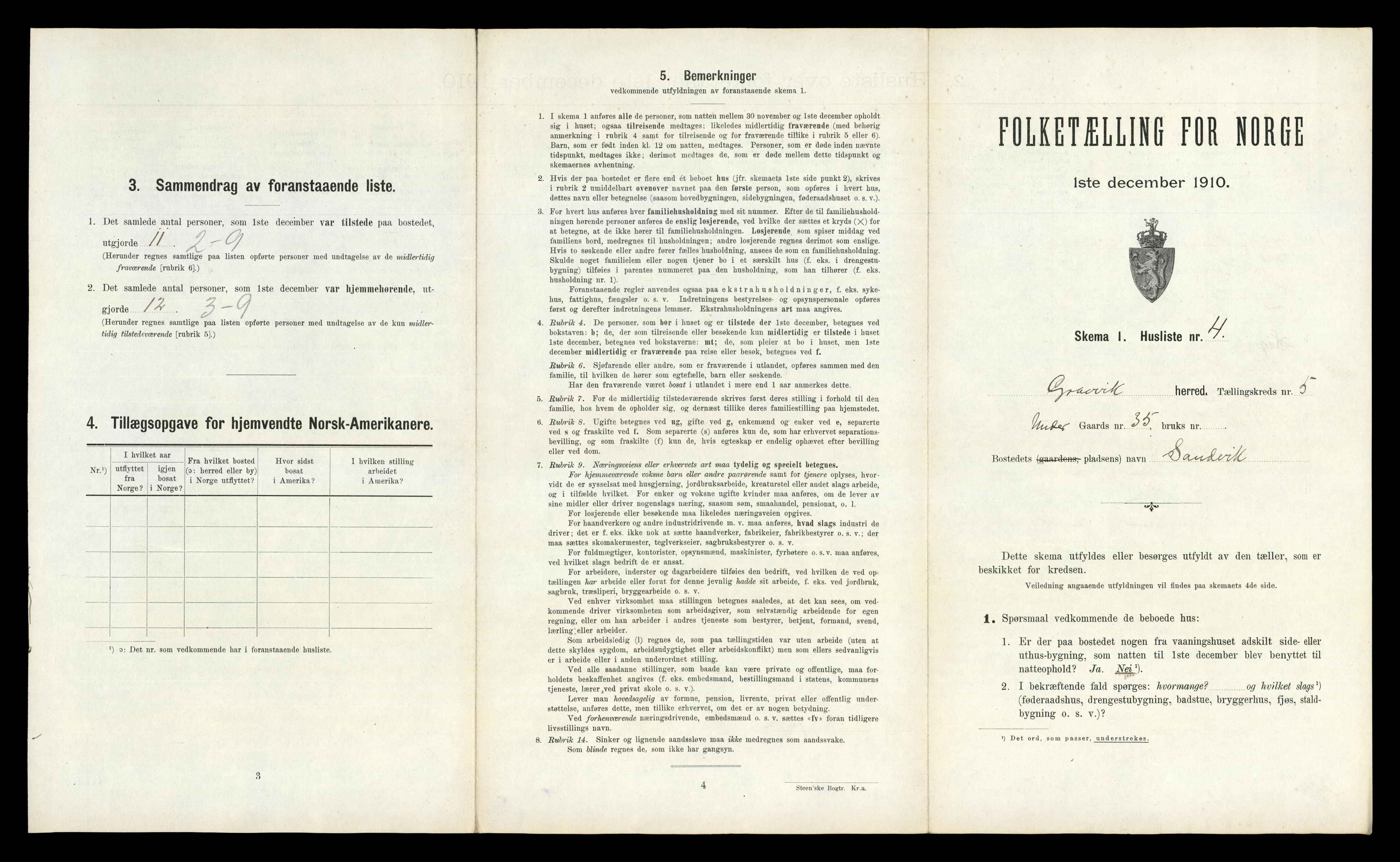 RA, Folketelling 1910 for 1754 Gravvik herred, 1910, s. 237