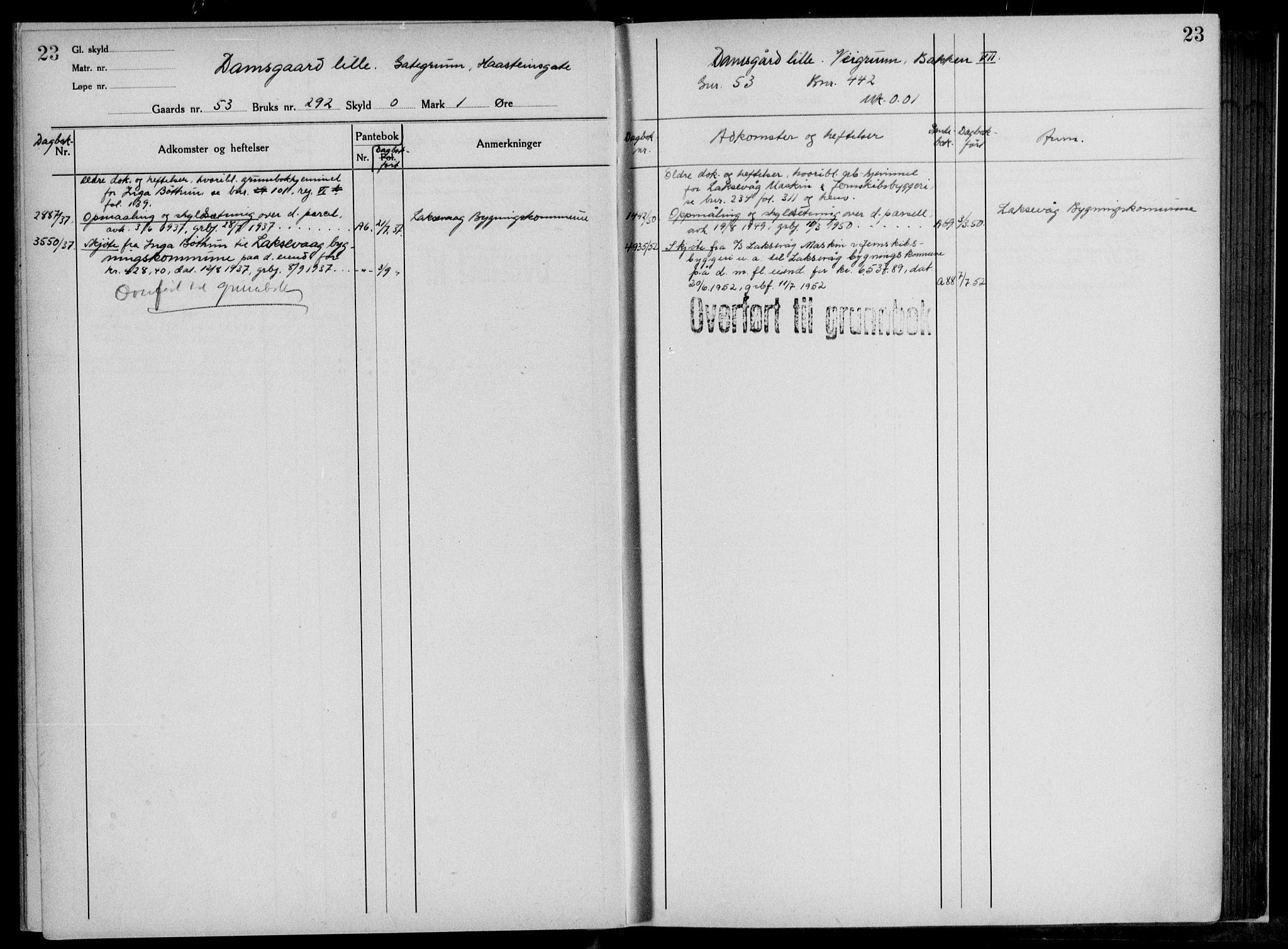 Midhordland sorenskriveri, AV/SAB-A-3001/1/G/Ga/Gab/L0117: Panteregister nr. II.A.b.117, s. 23