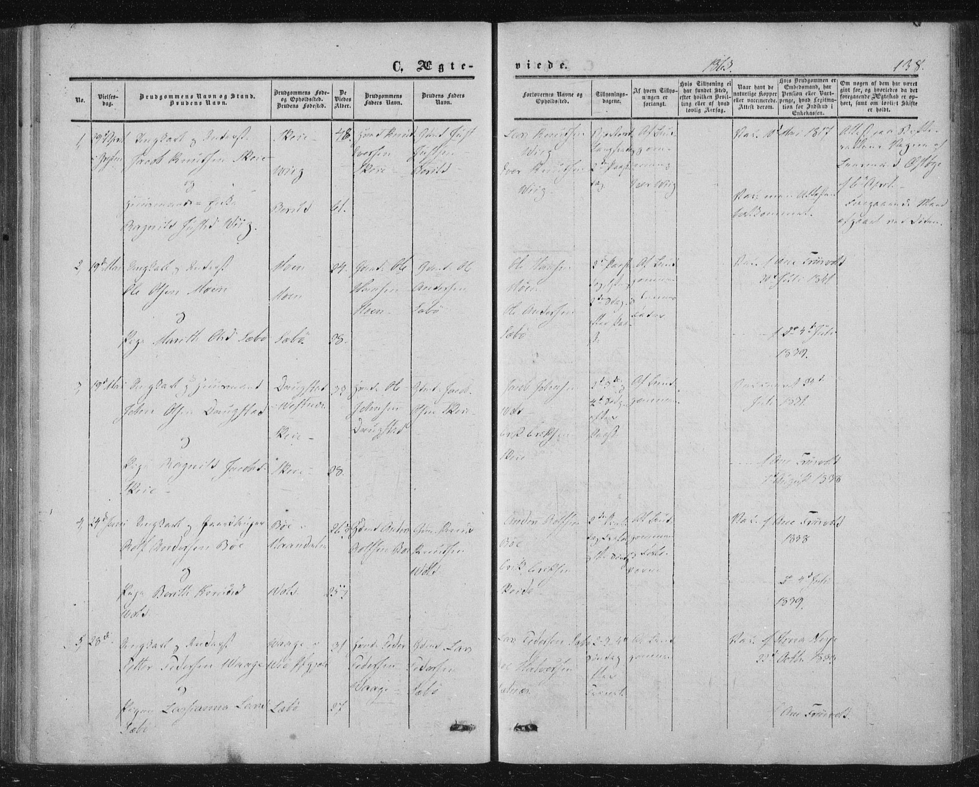 Ministerialprotokoller, klokkerbøker og fødselsregistre - Møre og Romsdal, SAT/A-1454/543/L0562: Ministerialbok nr. 543A02, 1854-1884, s. 138