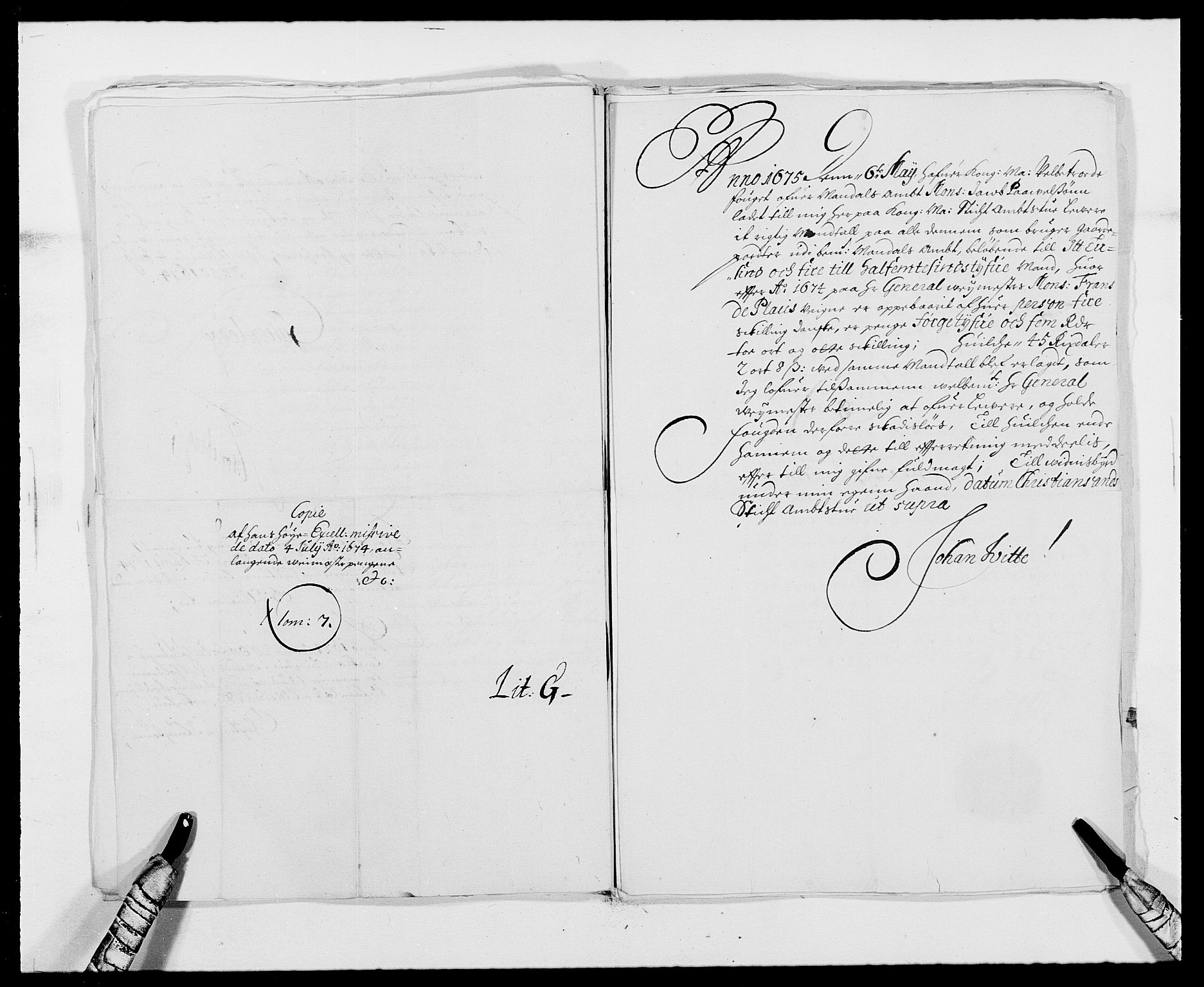 Rentekammeret inntil 1814, Reviderte regnskaper, Fogderegnskap, AV/RA-EA-4092/R42/L2539: Mandal fogderi, 1671-1675, s. 221