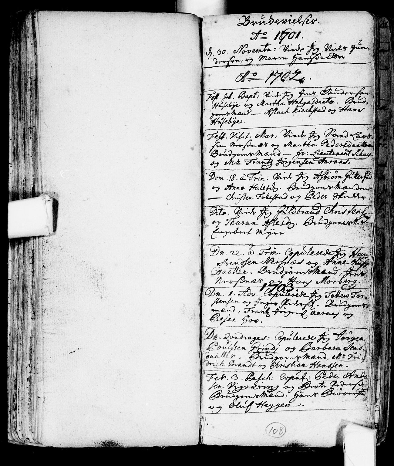Røyken kirkebøker, SAKO/A-241/F/Fa/L0001: Ministerialbok nr. 1, 1701-1730, s. 108