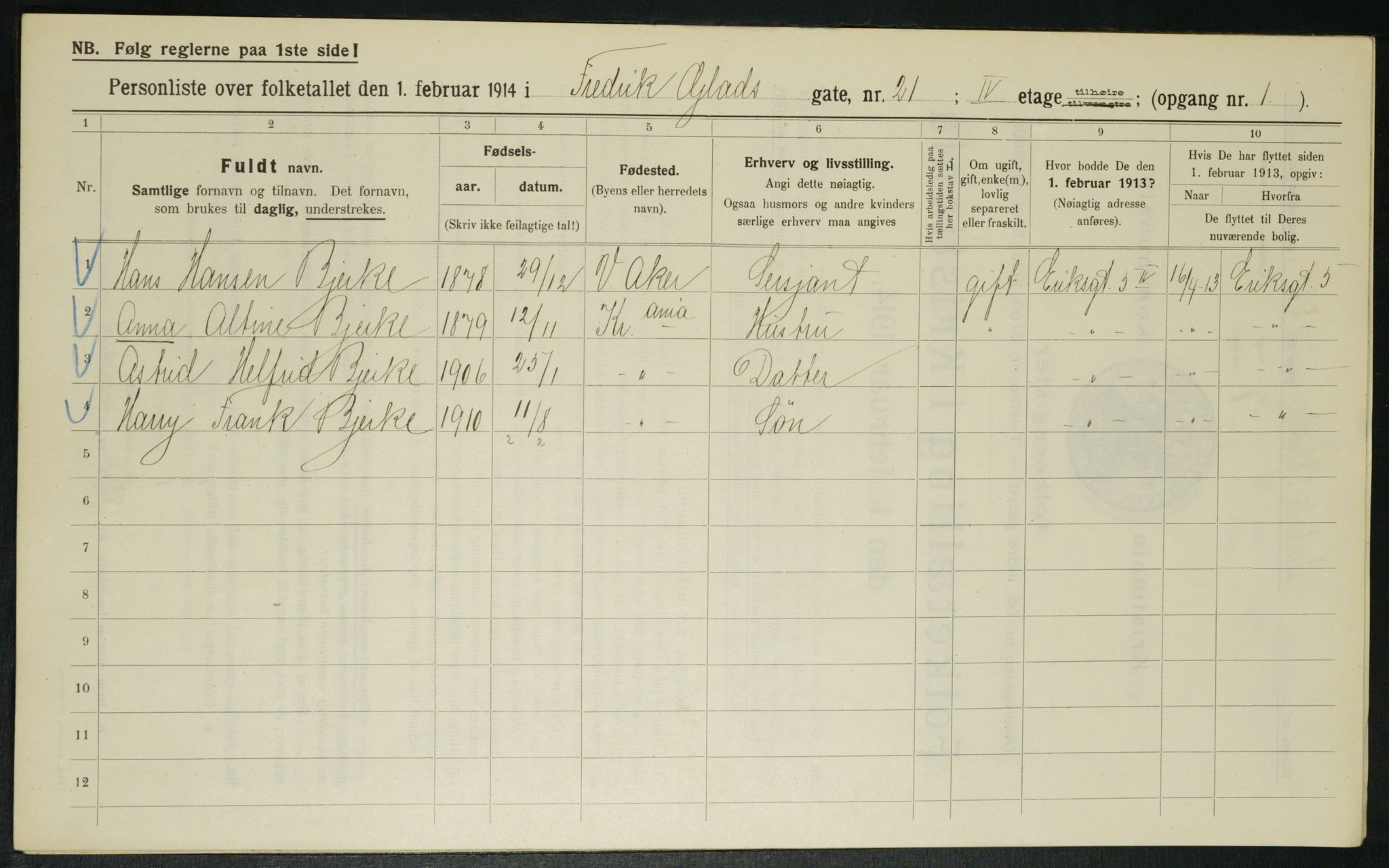 OBA, Kommunal folketelling 1.2.1914 for Kristiania, 1914, s. 26775