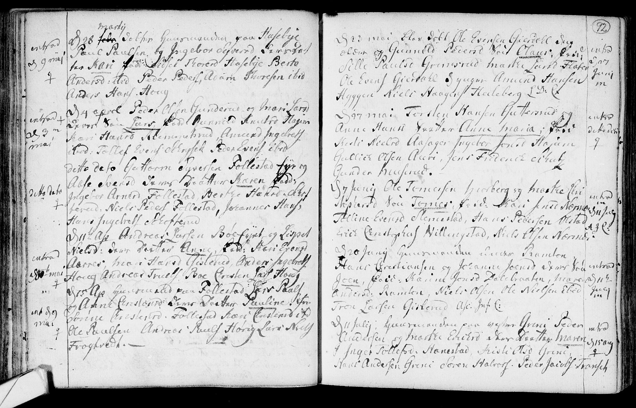 Røyken kirkebøker, AV/SAKO-A-241/F/Fa/L0003: Ministerialbok nr. 3, 1782-1813, s. 92