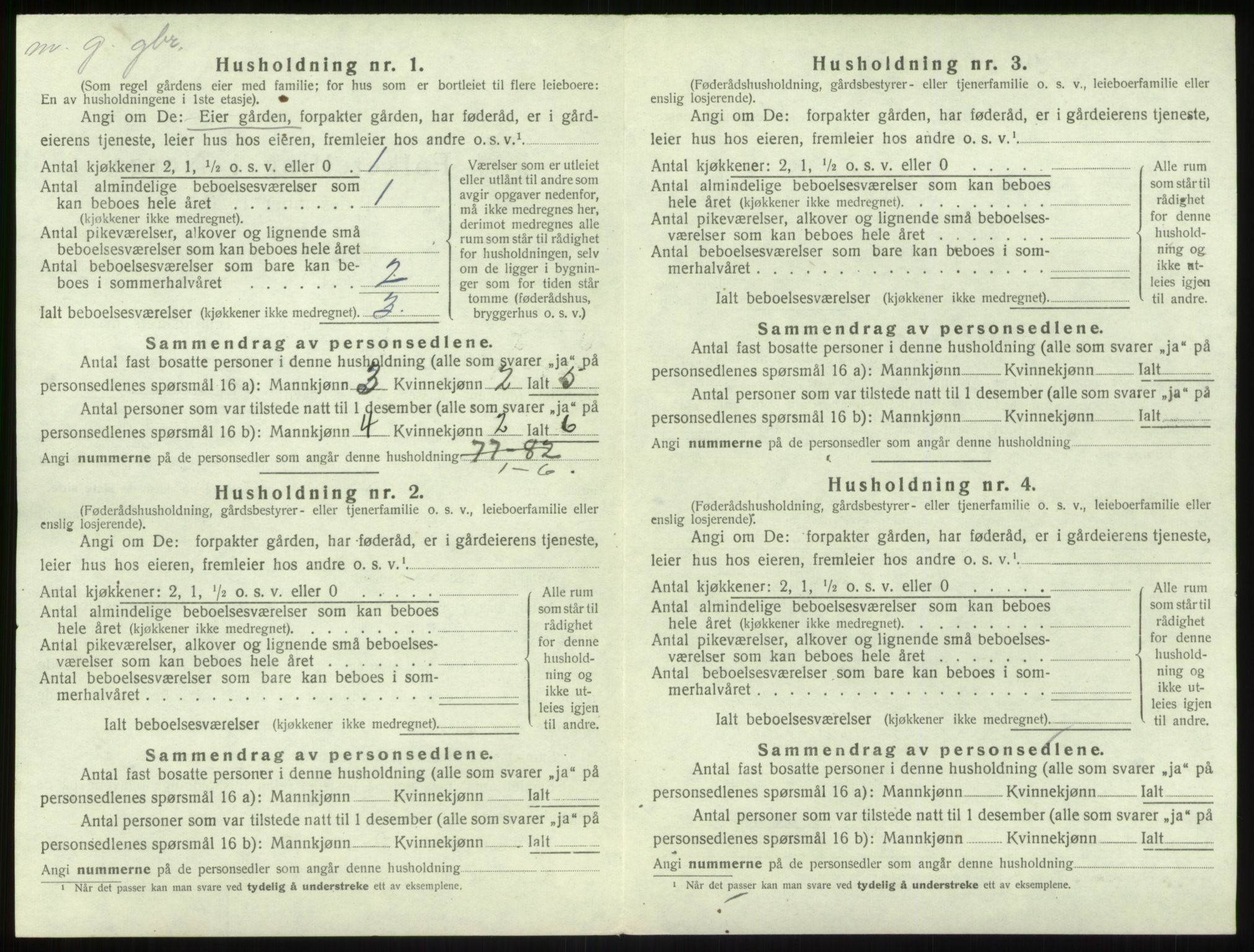 SAB, Folketelling 1920 for 1412 Solund herred, 1920, s. 500