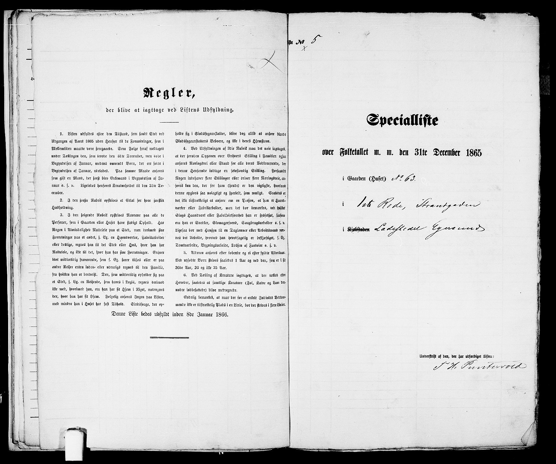 RA, Folketelling 1865 for 1101B Eigersund prestegjeld, Egersund ladested, 1865, s. 18