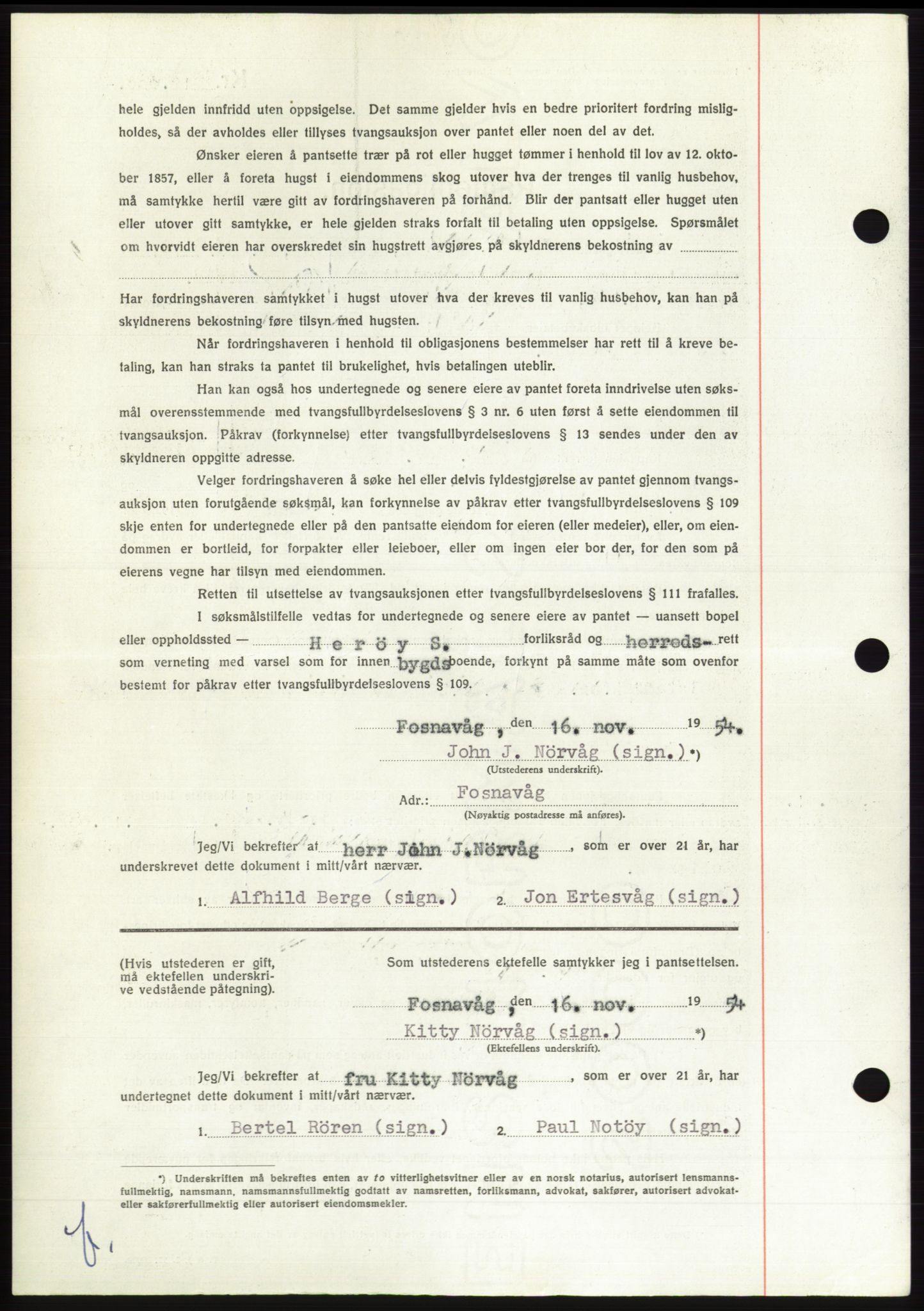 Søre Sunnmøre sorenskriveri, AV/SAT-A-4122/1/2/2C/L0126: Pantebok nr. 14B, 1954-1955, Dagboknr: 2998/1954