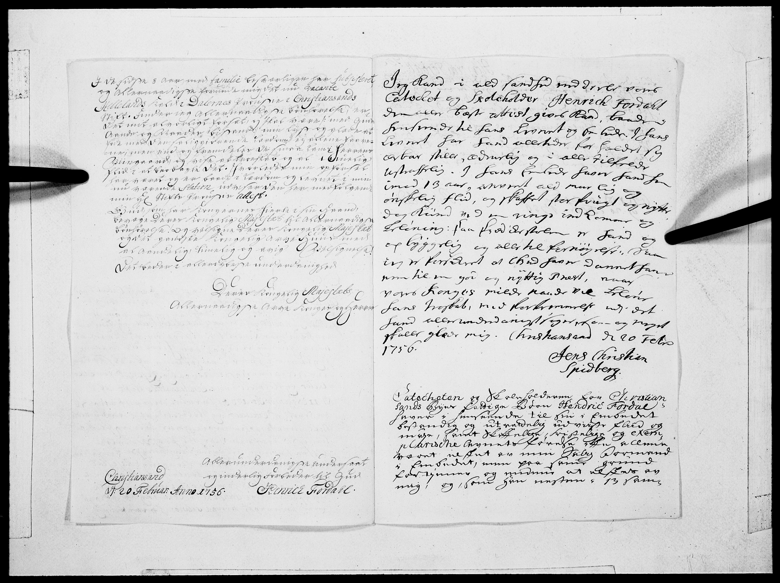 Danske Kanselli 1572-1799, AV/RA-EA-3023/F/Fc/Fcc/Fcca/L0171: Norske innlegg 1572-1799, 1756, s. 401